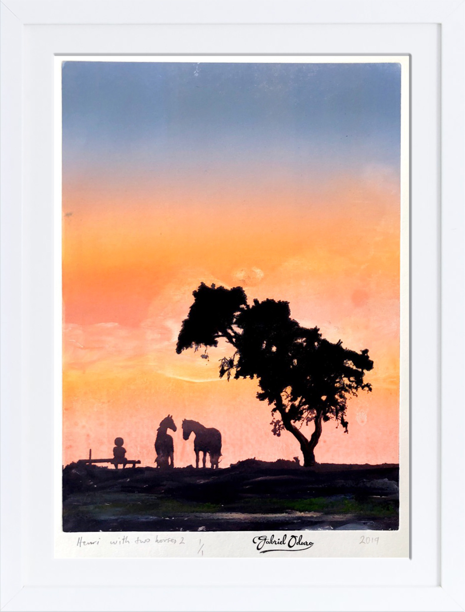 SOLD! Henri with horses 2 - A3
