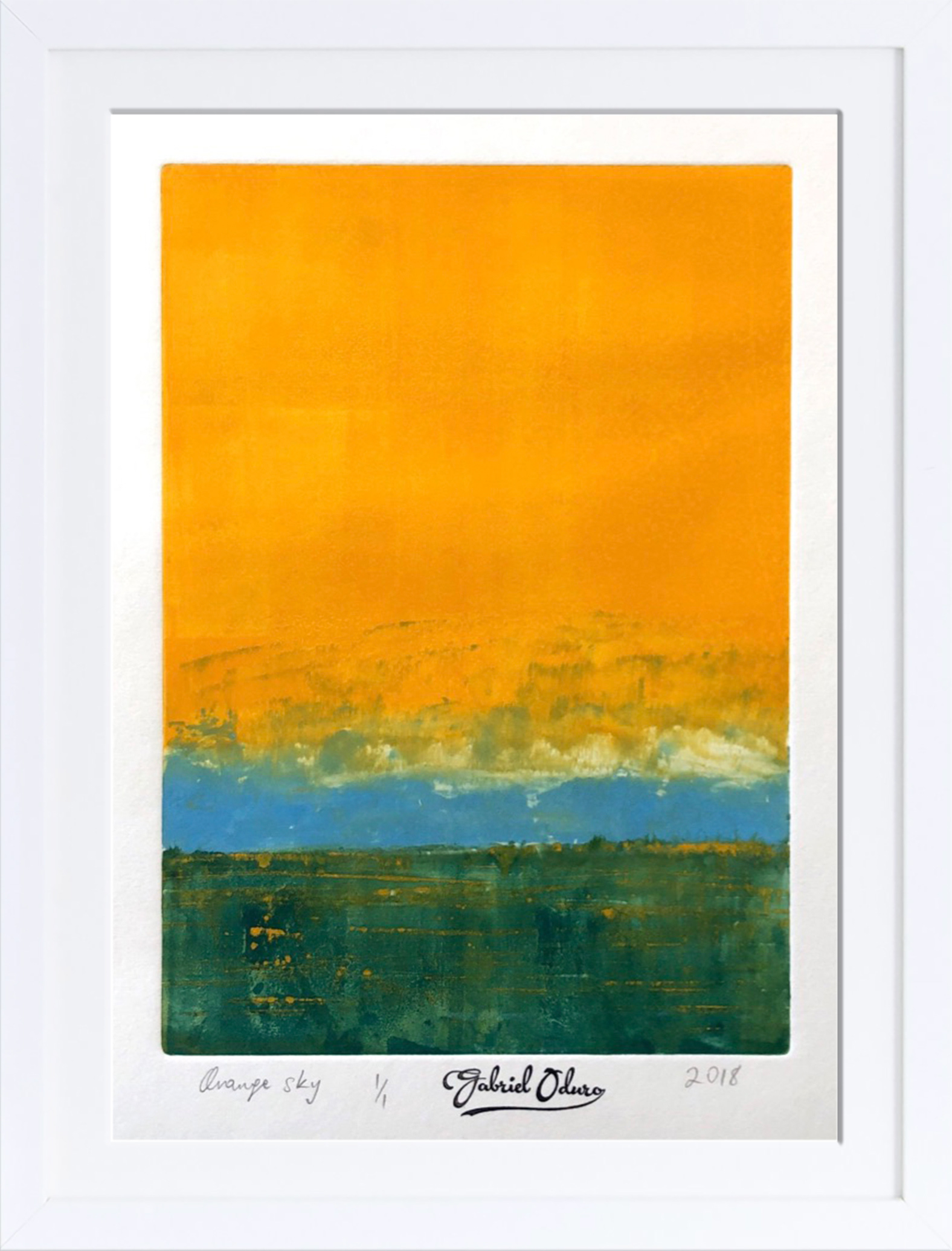 SOLD! Orange sky - A4