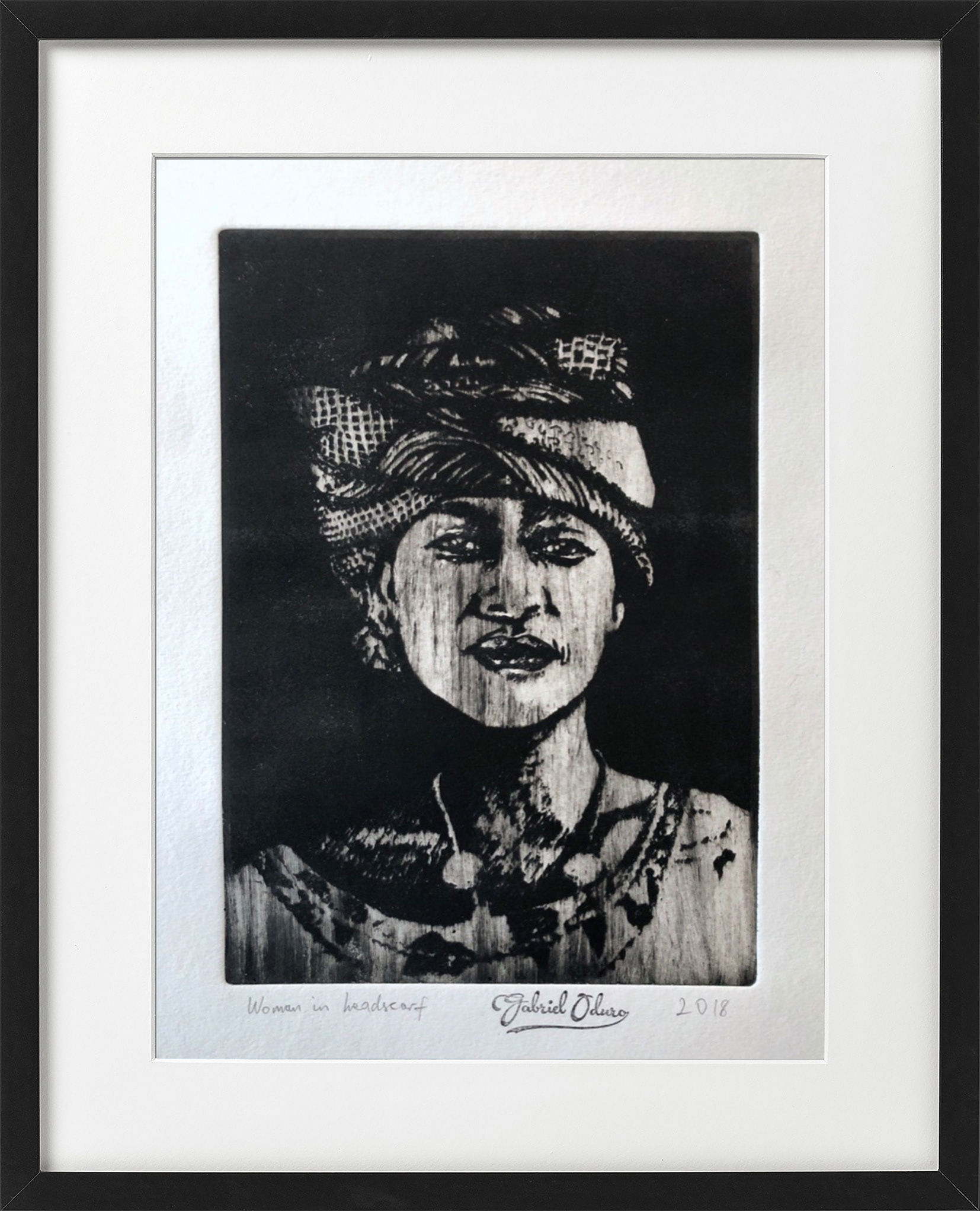 Woman in scarf - A4