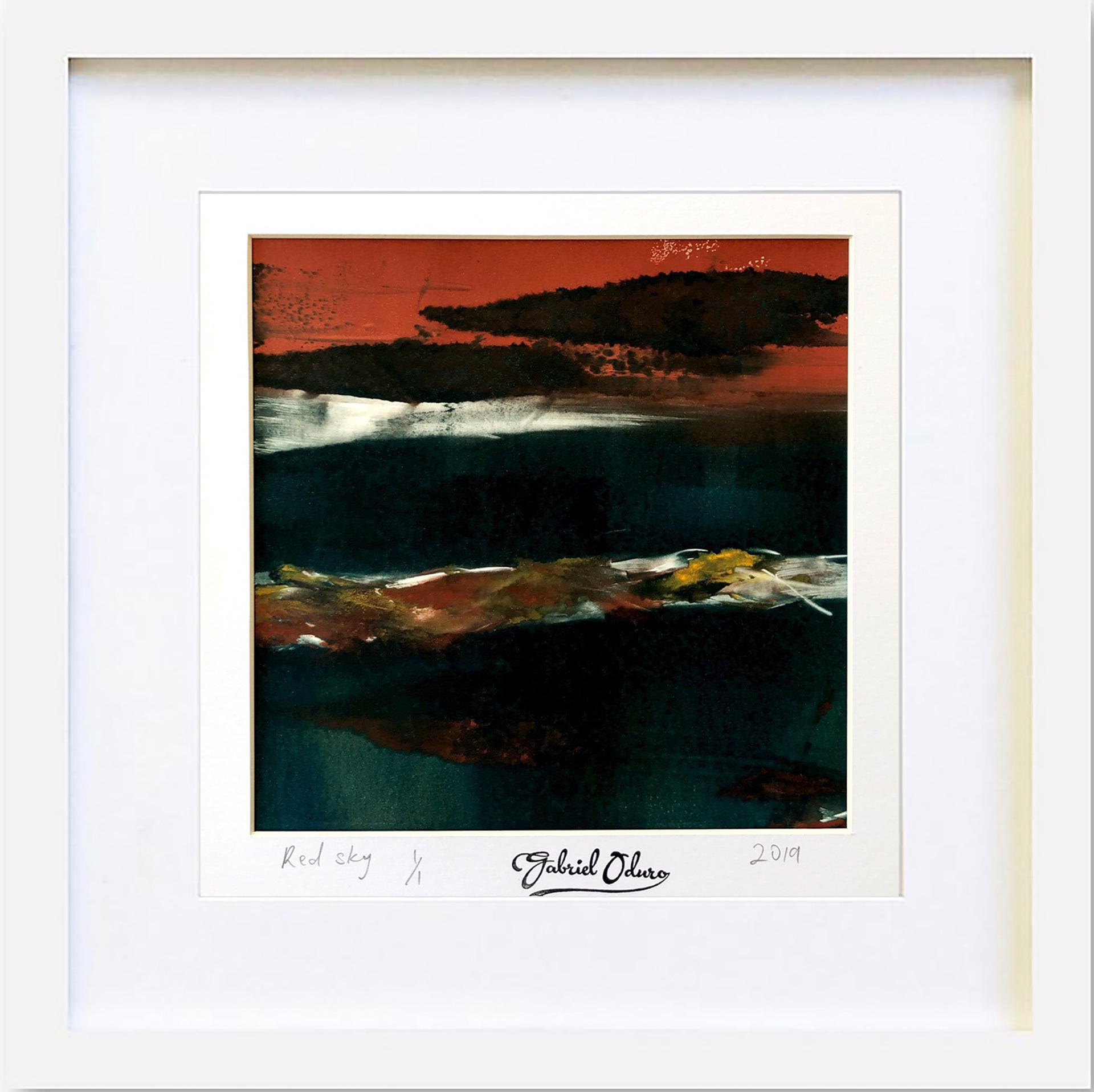 Red sky - 21x21cm