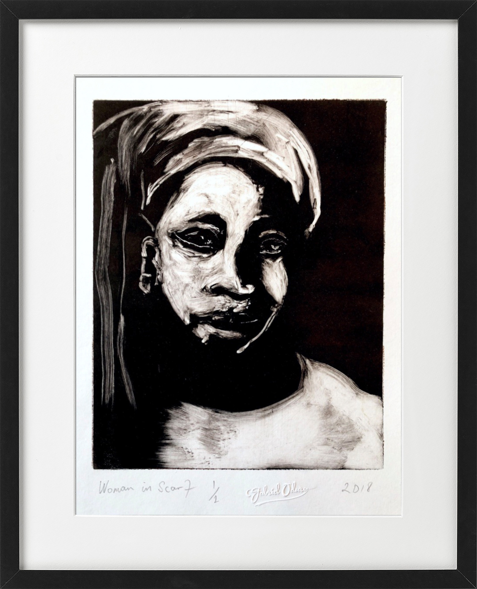 Woman in scarf - A5