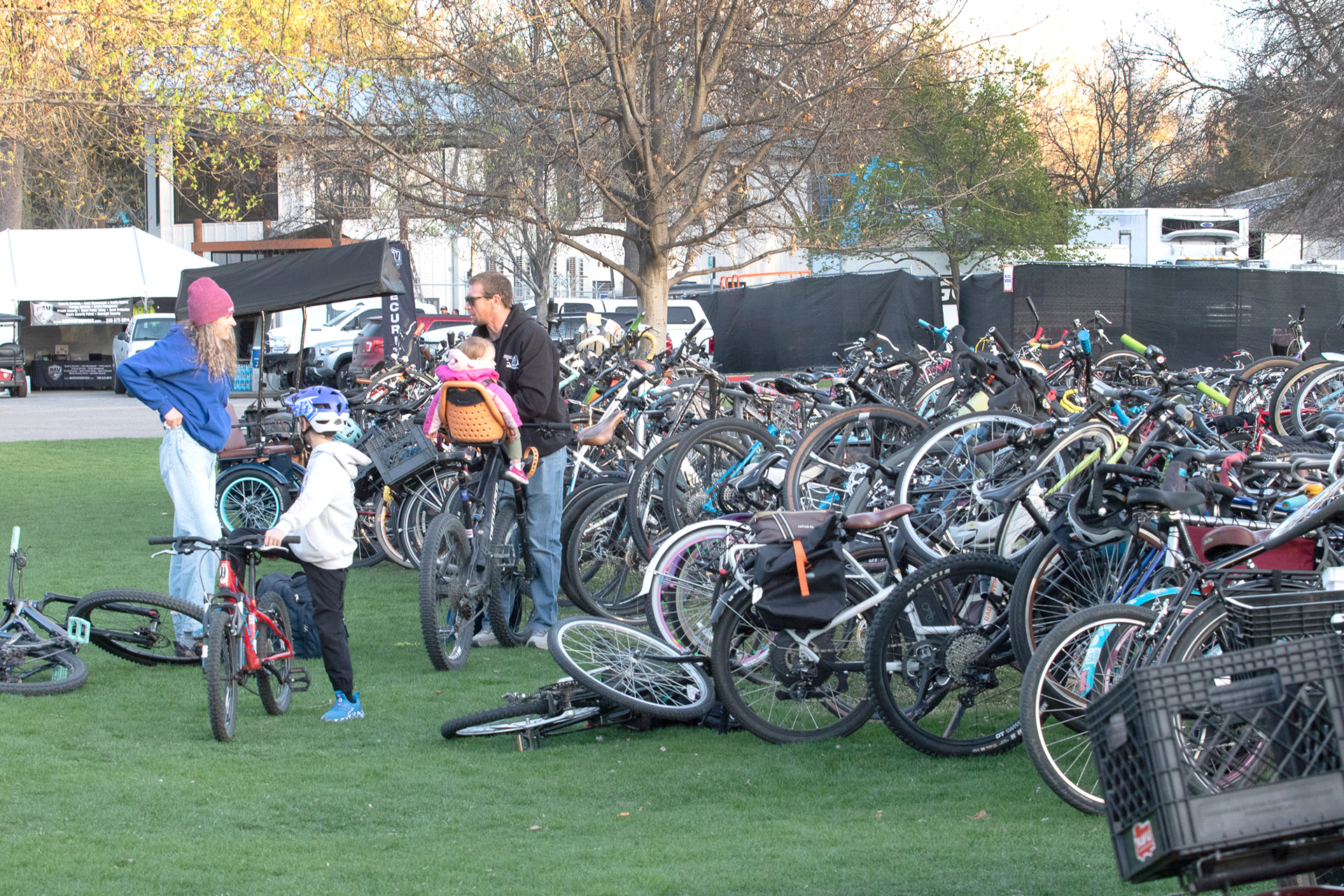 Bike rack outside of Treefort