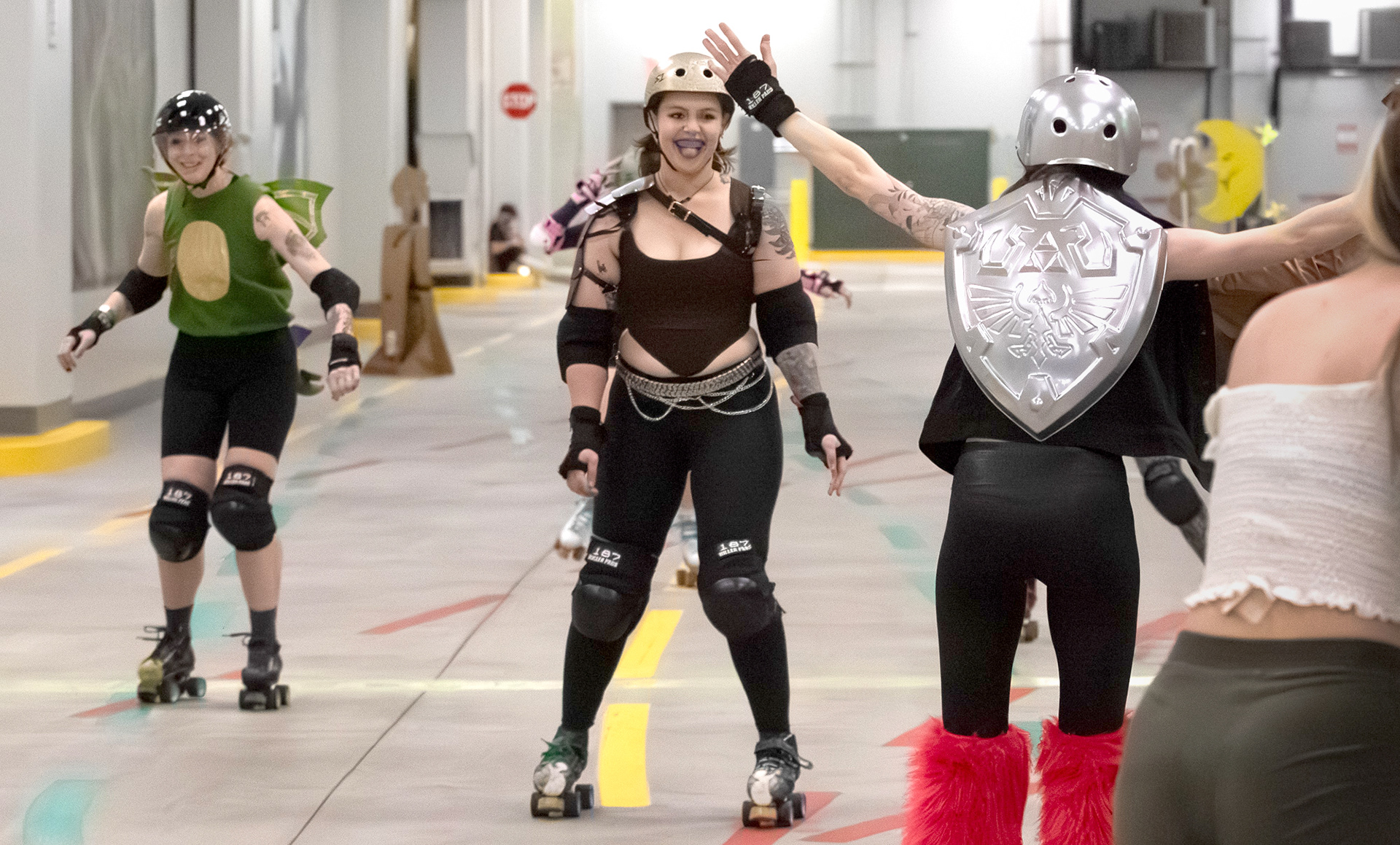 Everyone had fun at the Roller Derby Disco on Sunday
