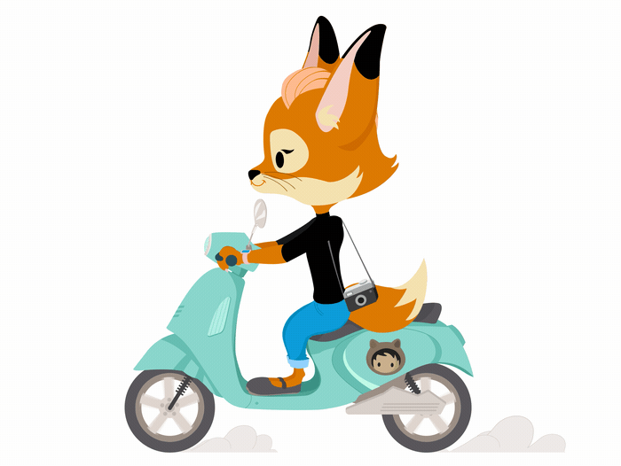 Vespa Riding Brandy - Side View