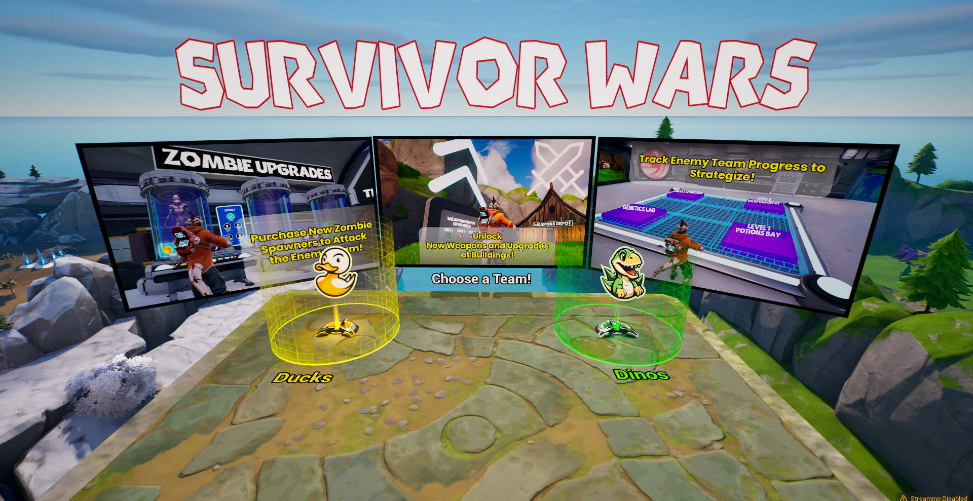 GCG: "Survivor Wars" MVG Client Fortnite Game Level Design 20% Custom Modelled