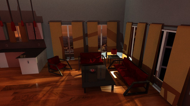 Apartment: Lighting Exercise 100% Custom Modelled