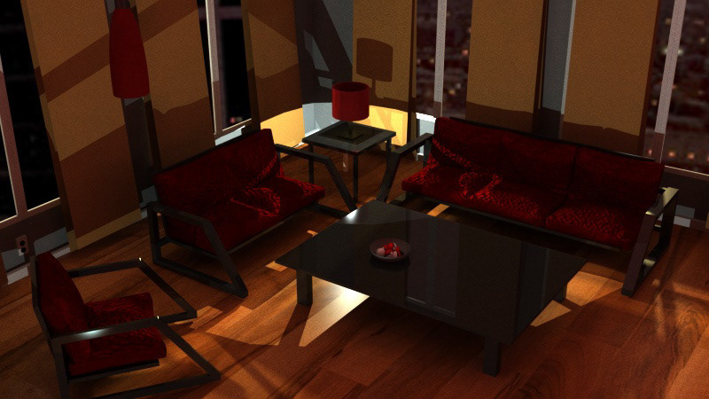 Apartment: Lighting Exercise 100% Custom Modelled