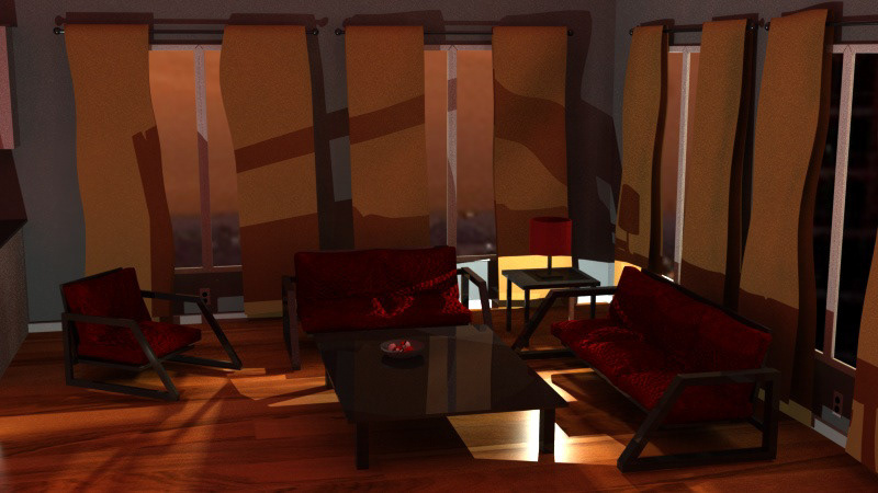 Apartment: Lighting Exercise 100% Custom Modelled