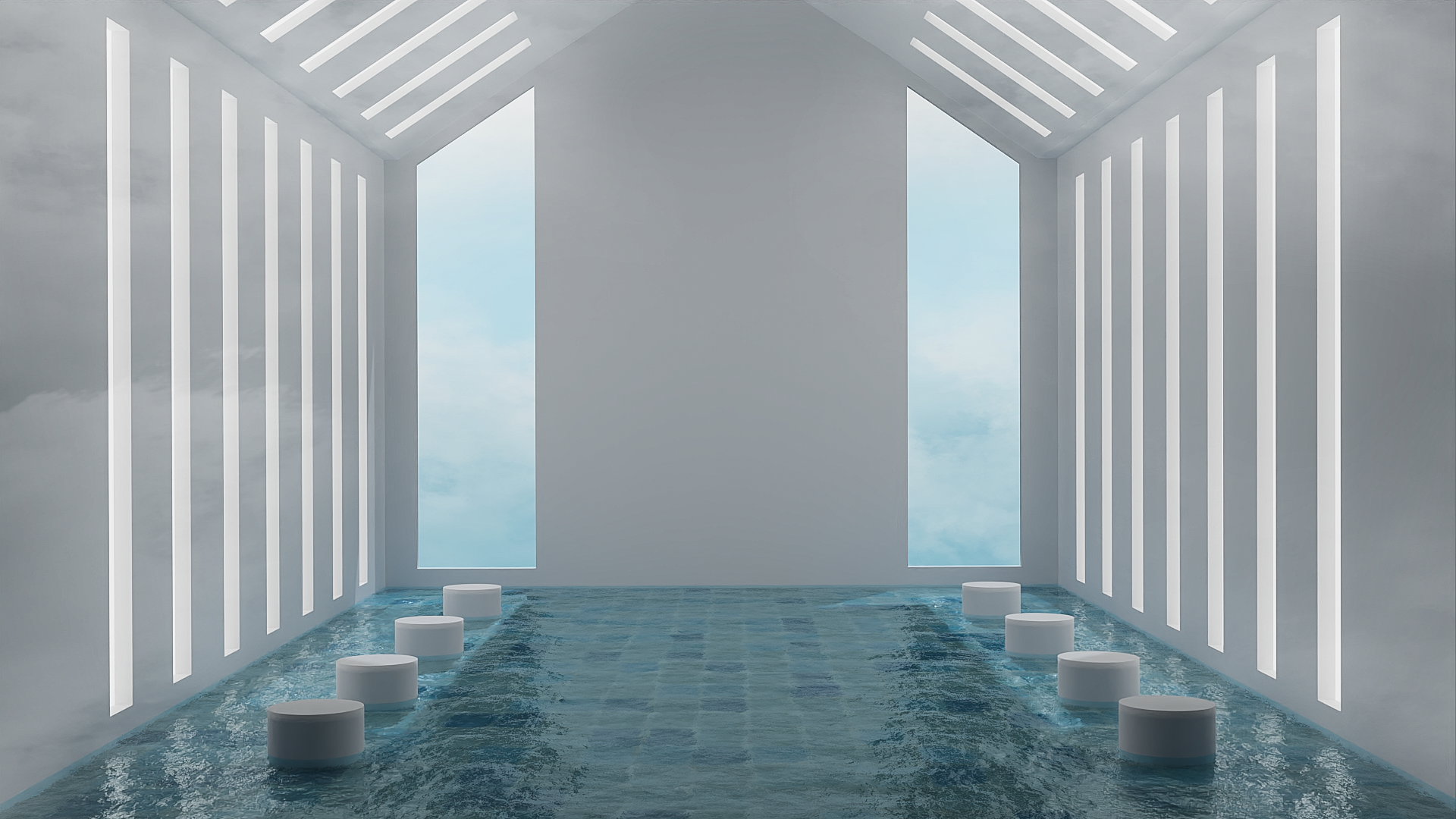 Liminal Space: "Sky Bath" 100% Custom Modelled