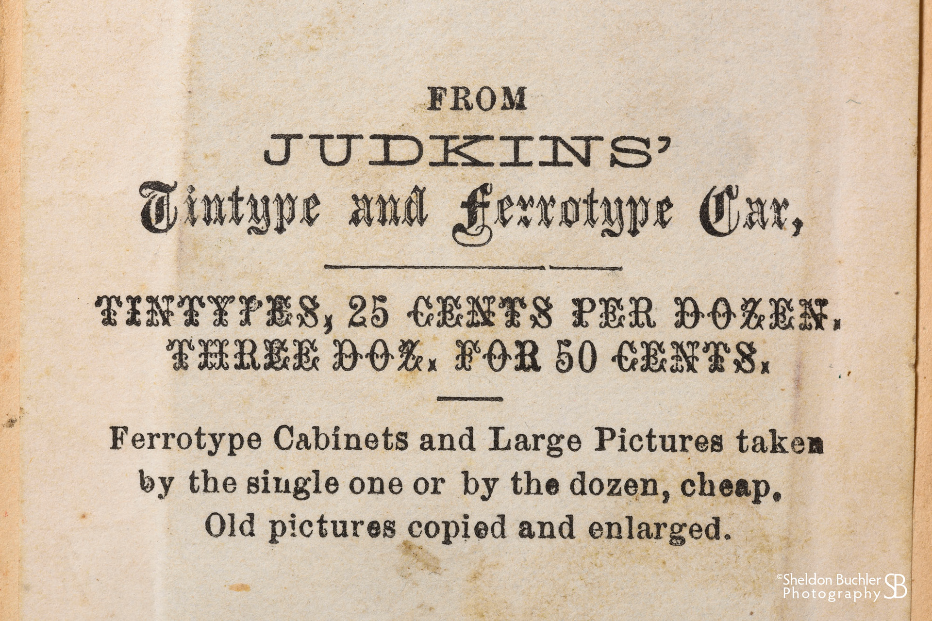 the back of the tintype