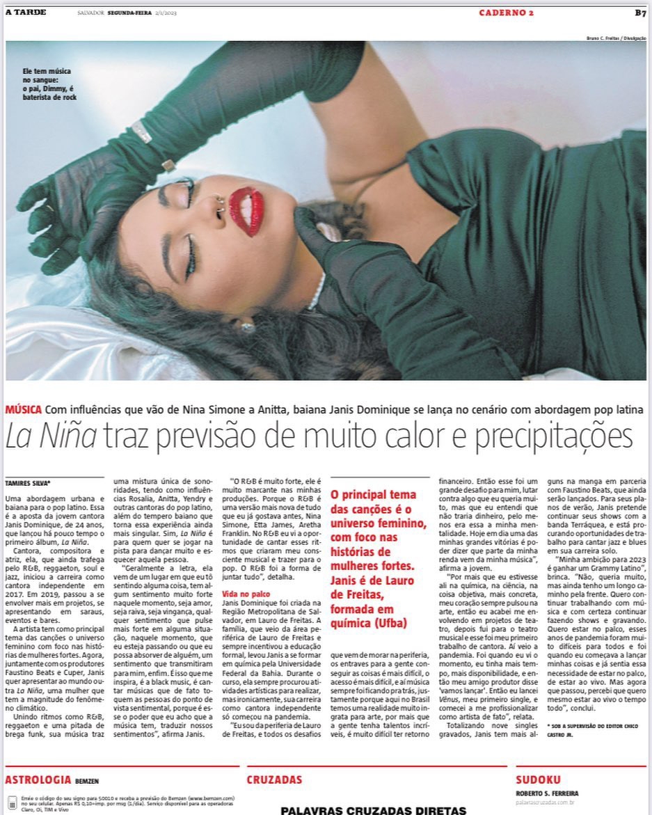 Matéria da Tamires Sena no caderno 2 do JORNAL A TARDE