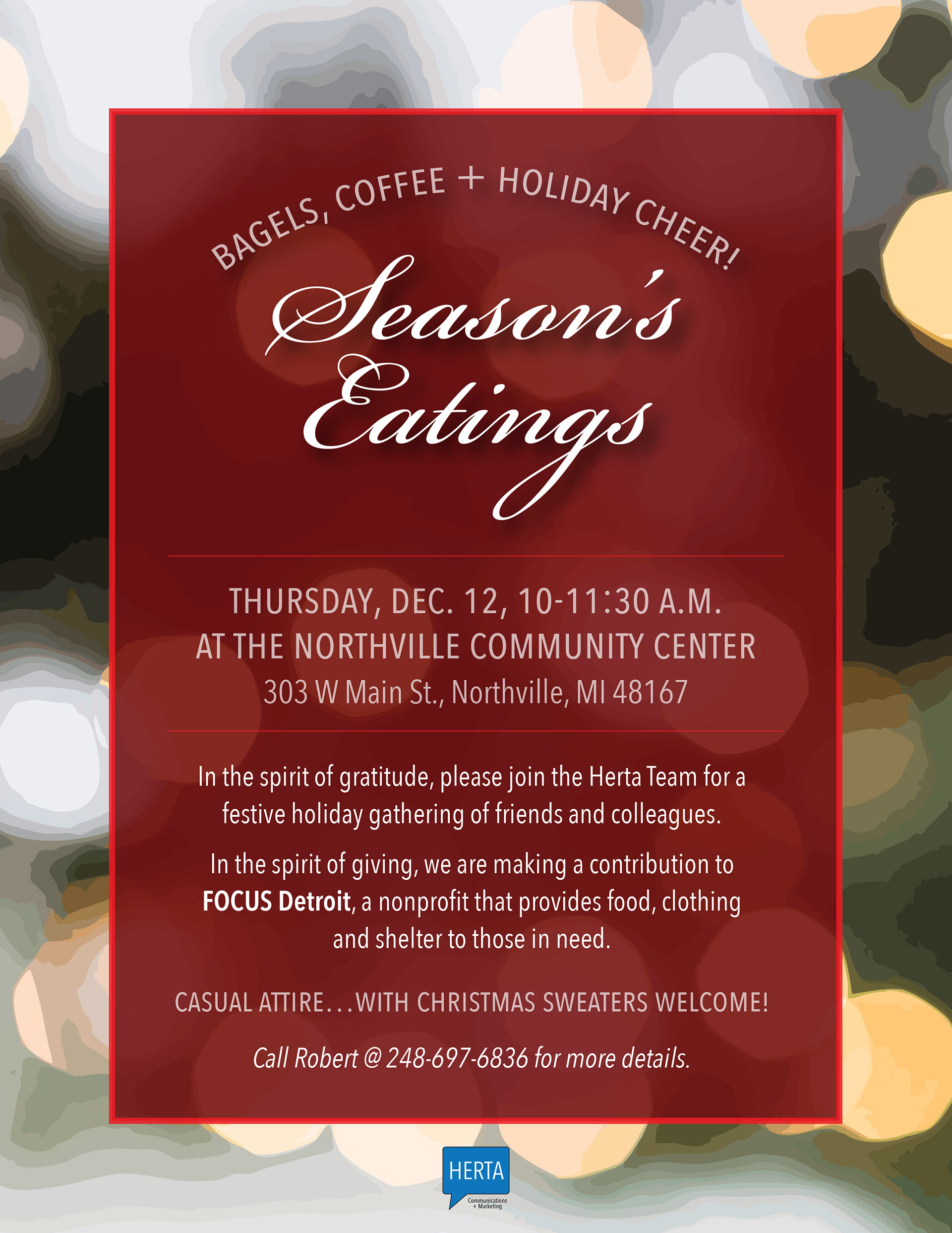 Invitation for Christmas party.