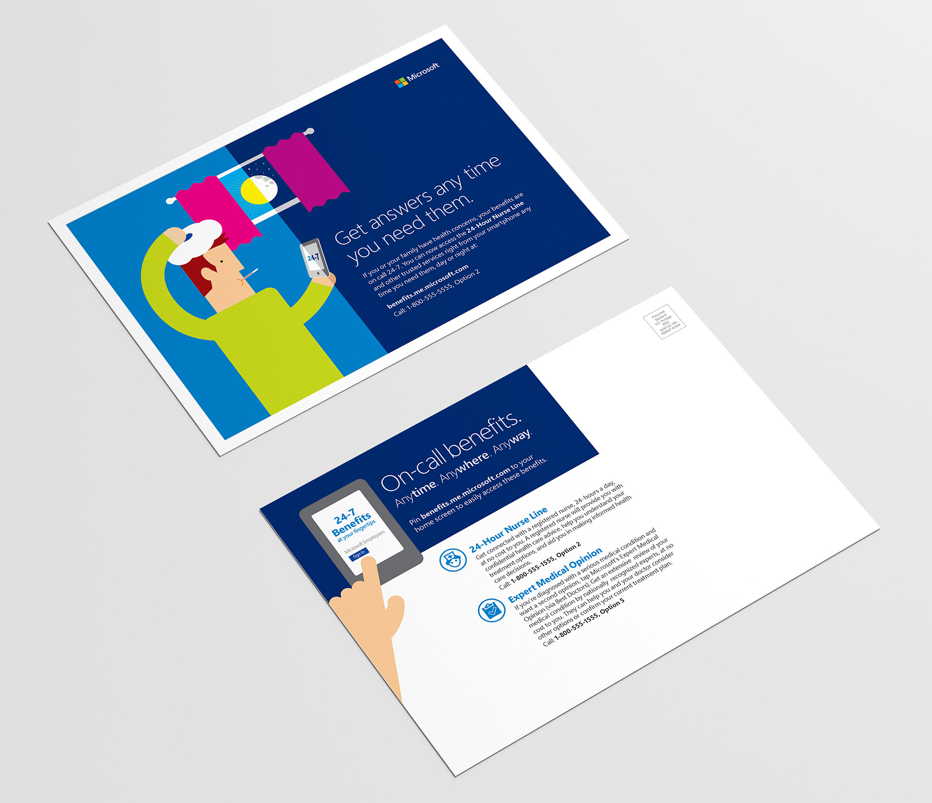 Microsoft Employee Health Benefits Postcard
