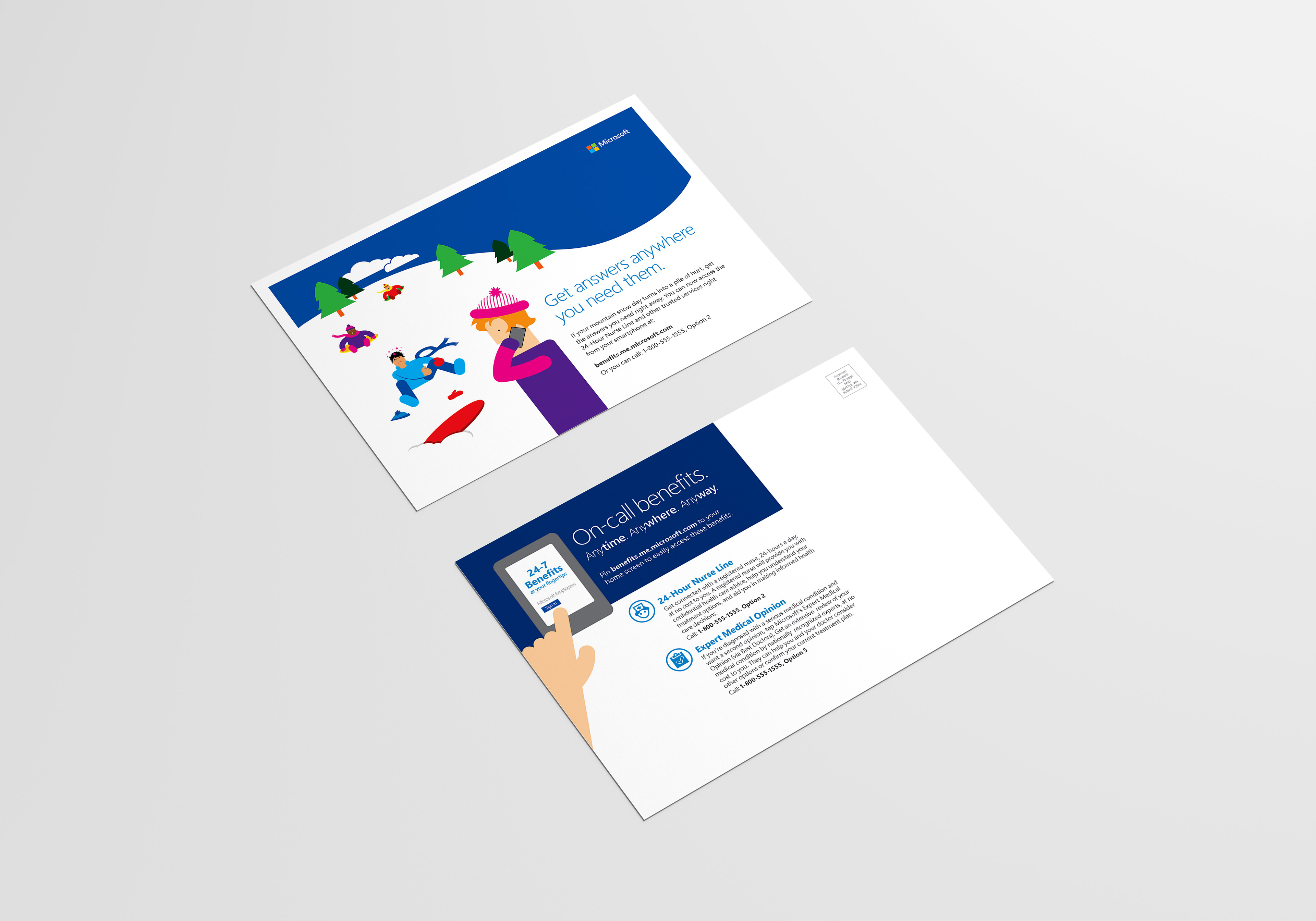 Microsoft Employee Health Benefits Postcard
