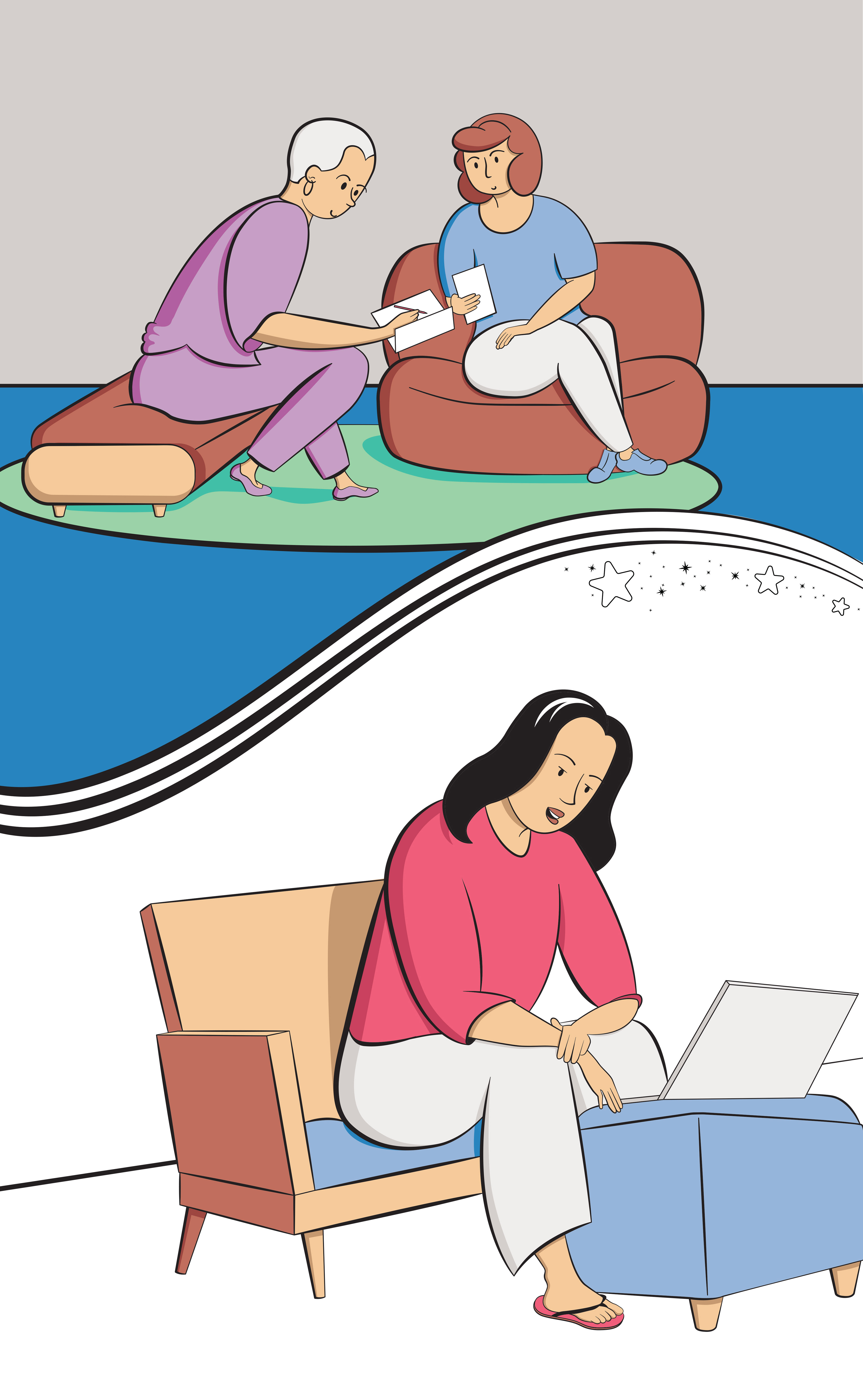 PCC Library Window Cling Illustrations