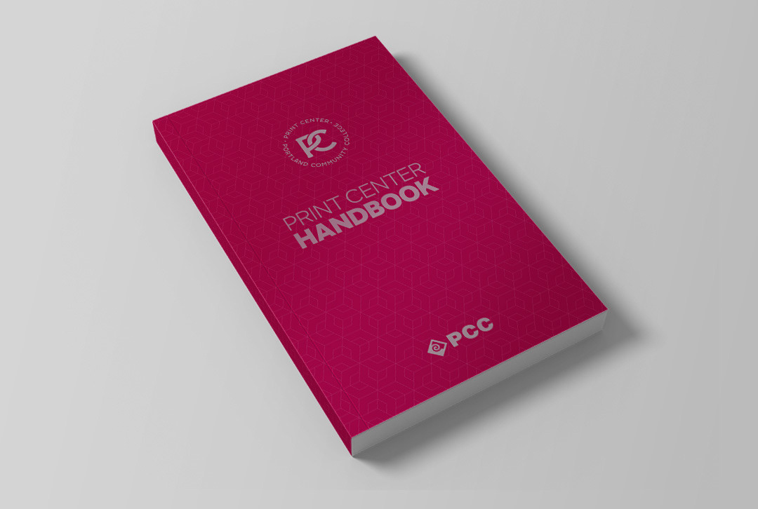 Handbook design. Cover art. Printed with metallic inks.