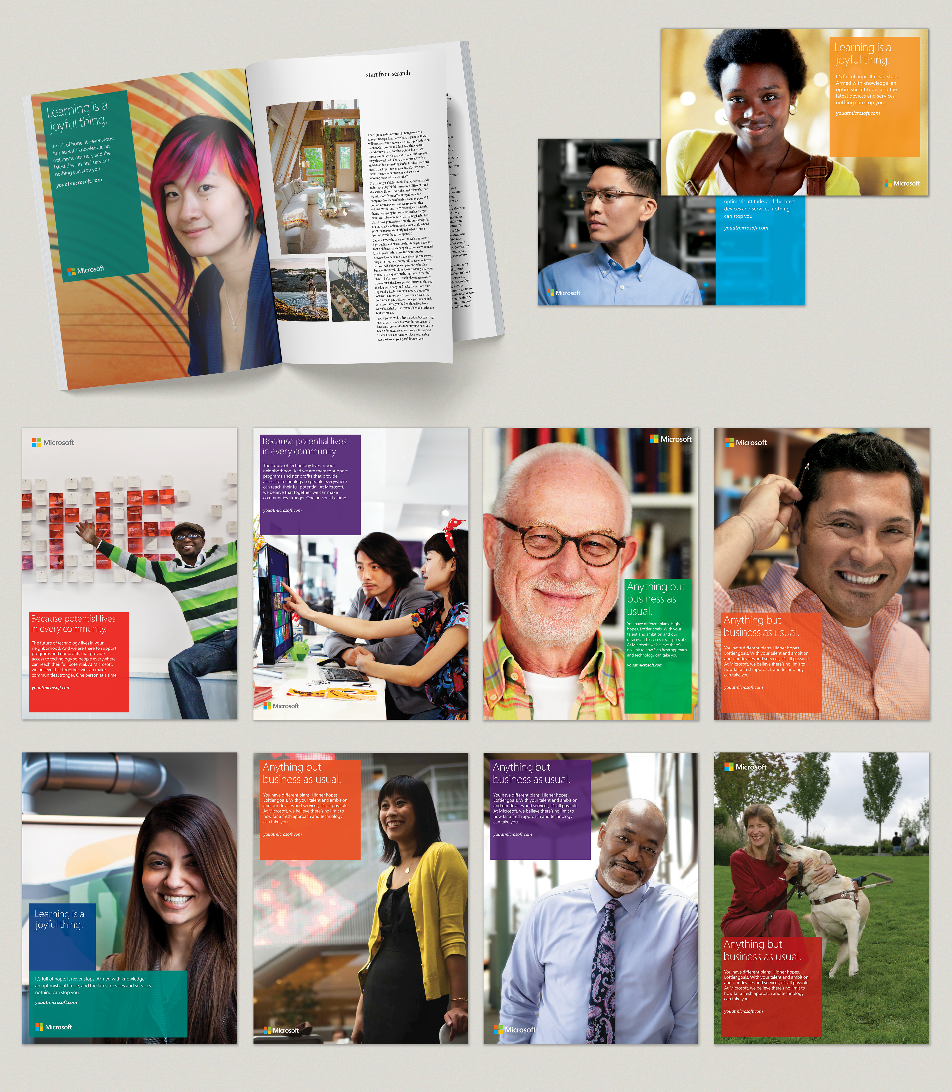 Magazine ad designs.