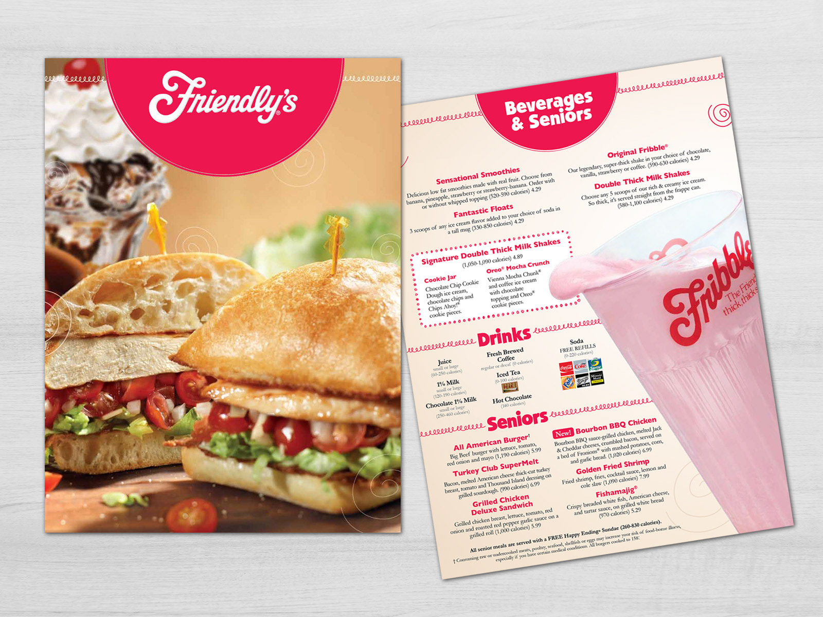 Friendly's Lunch and Dinner Menu