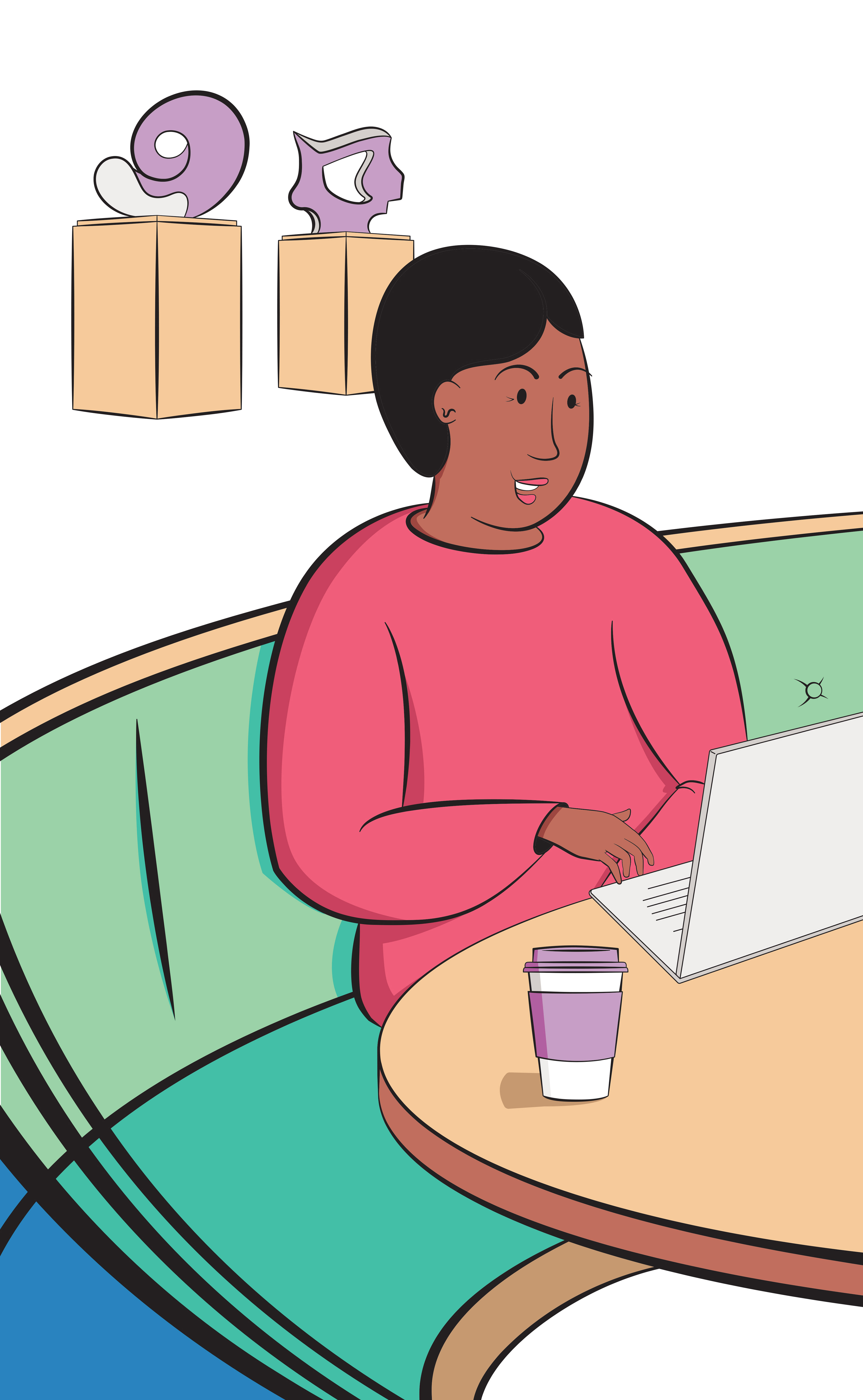 PCC Library Window Cling Illustrations