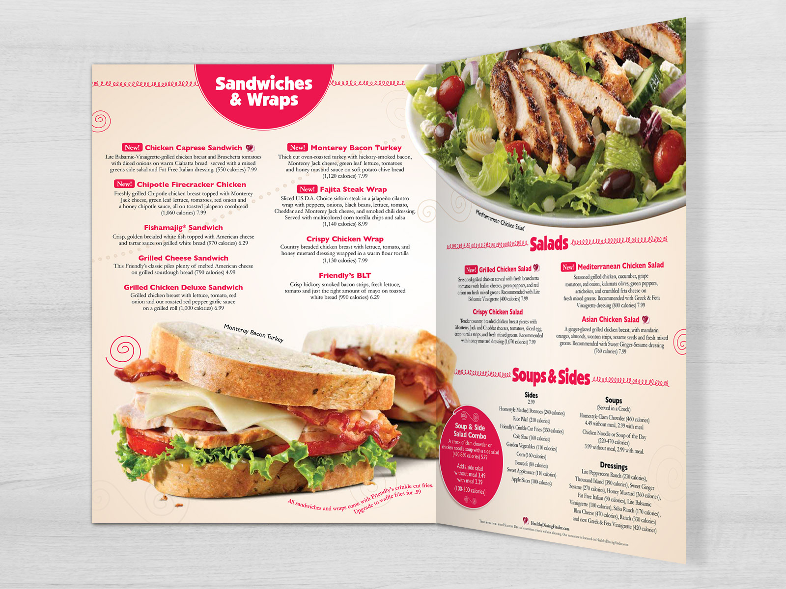 Friendly's Lunch and Dinner Menu