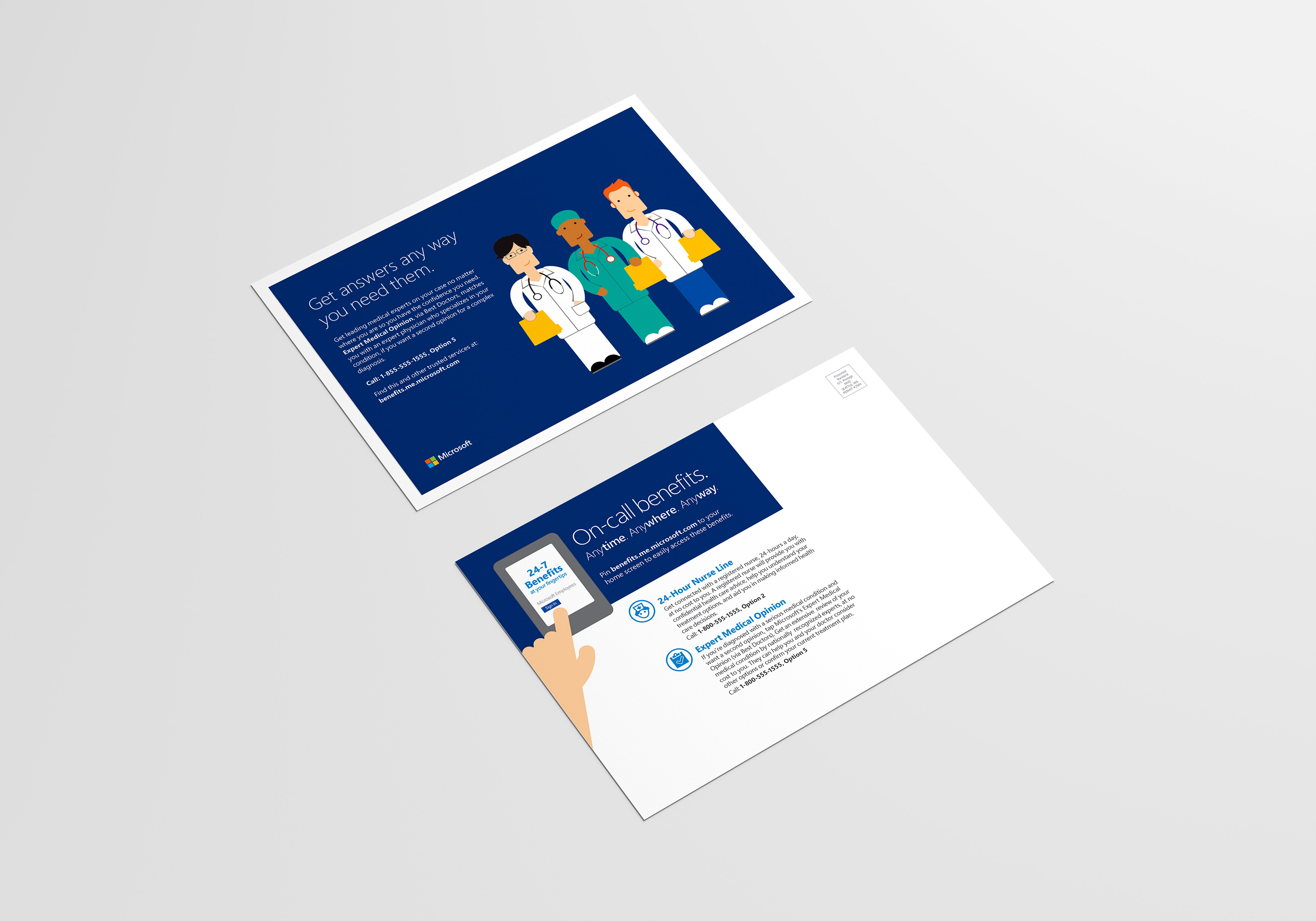 Microsoft Employee Health Benefits Postcard