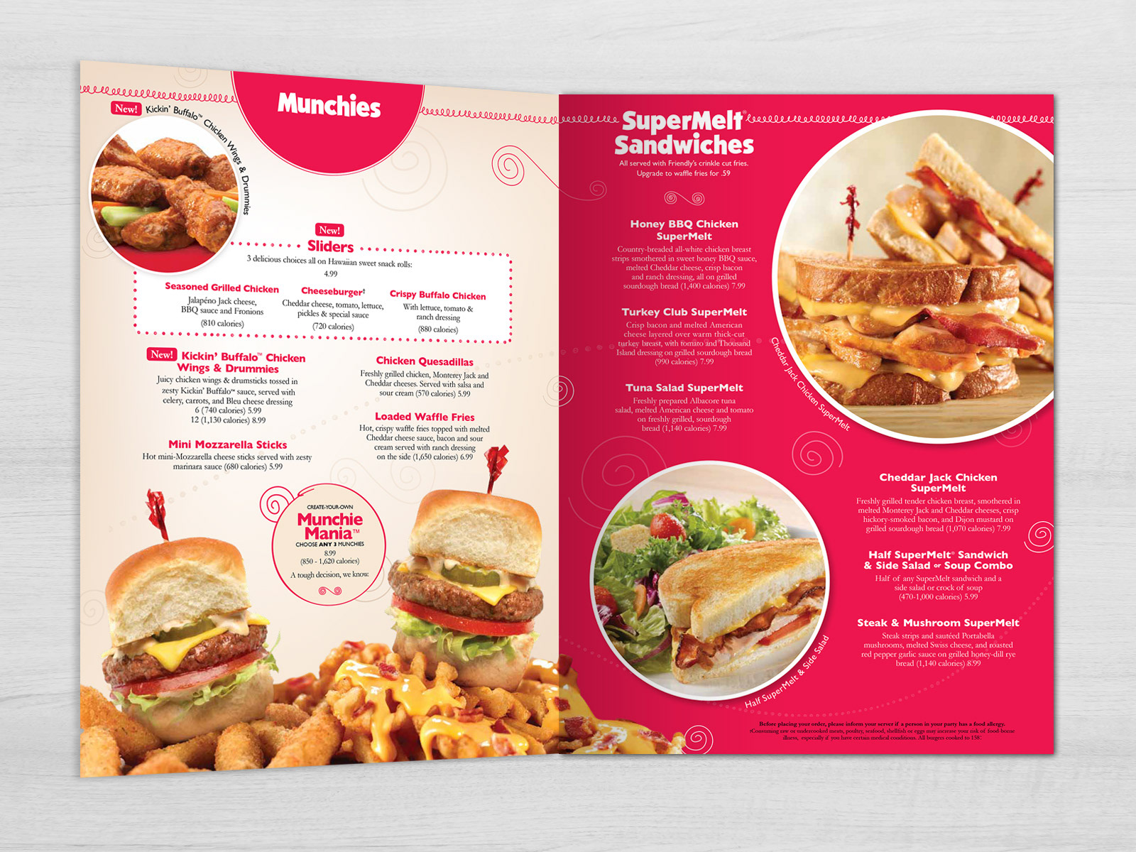 Friendly's Lunch and Dinner Menu