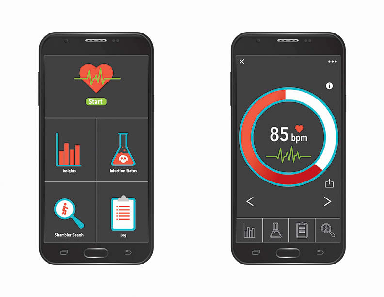 User interface designs for apocalypse heart rate monitor
