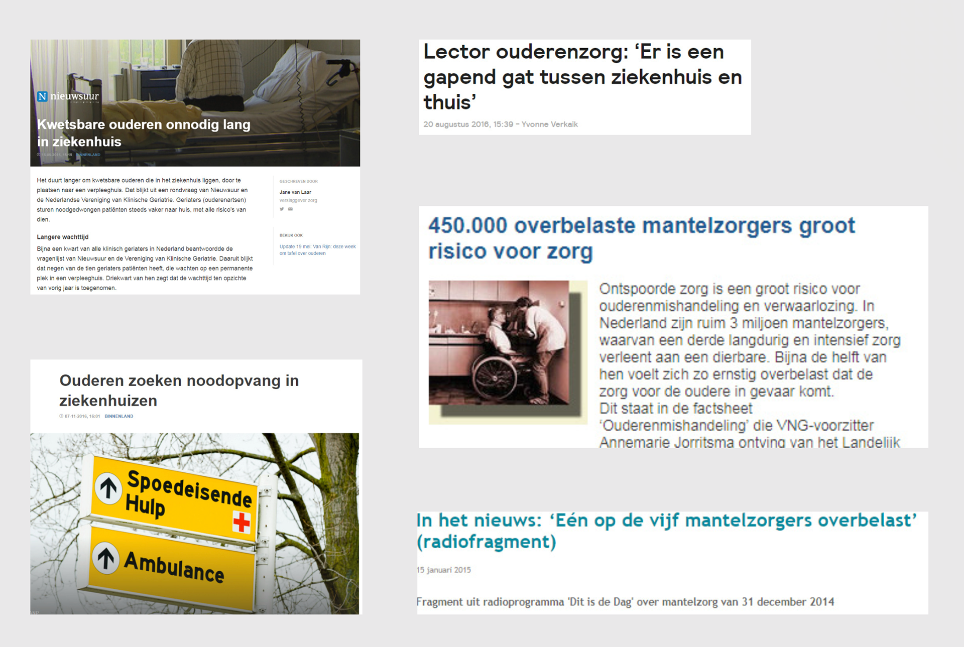 NIEUWS ARTIKELEN PROBLEMATIEK