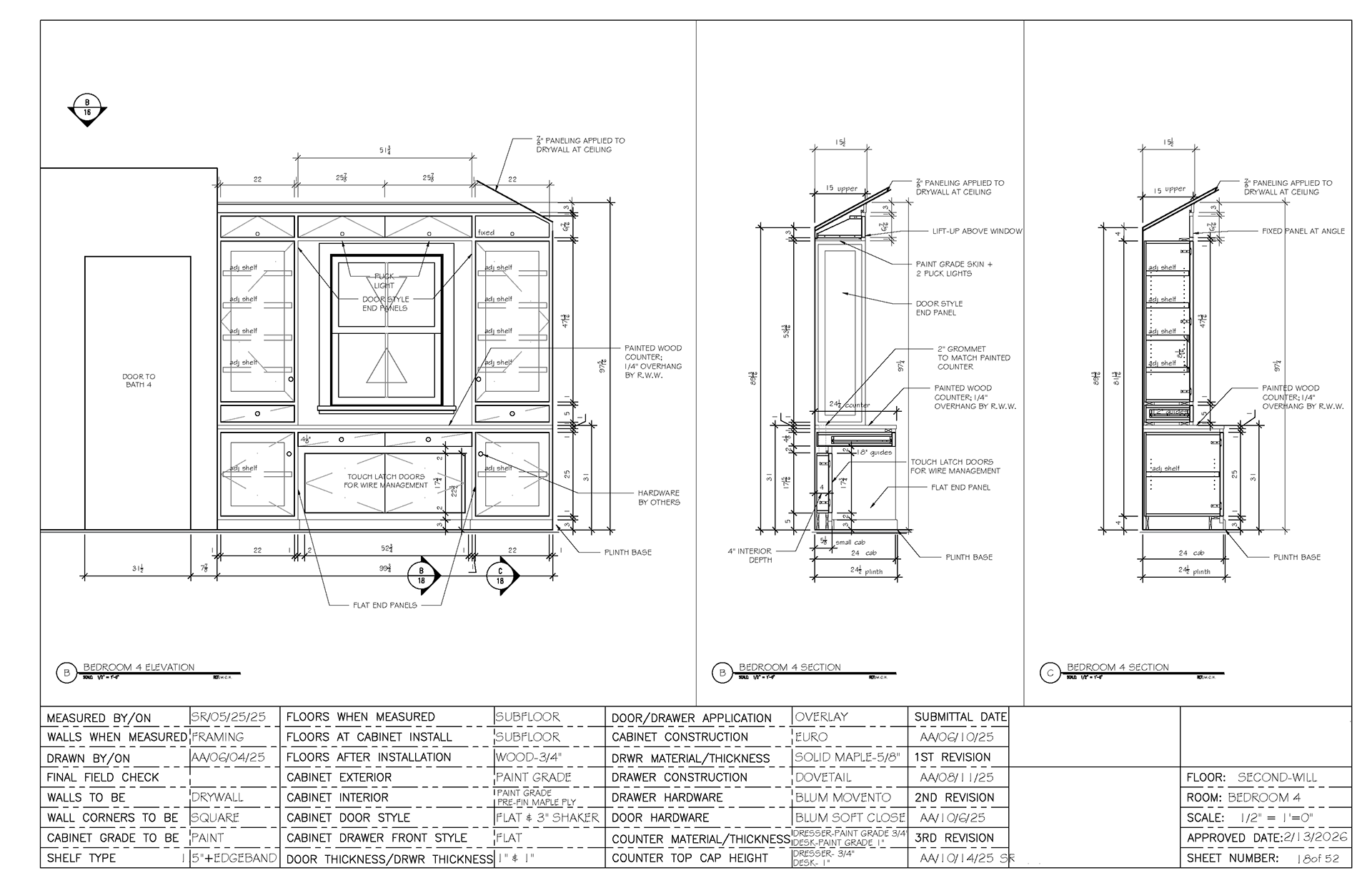 Elevation & Sections