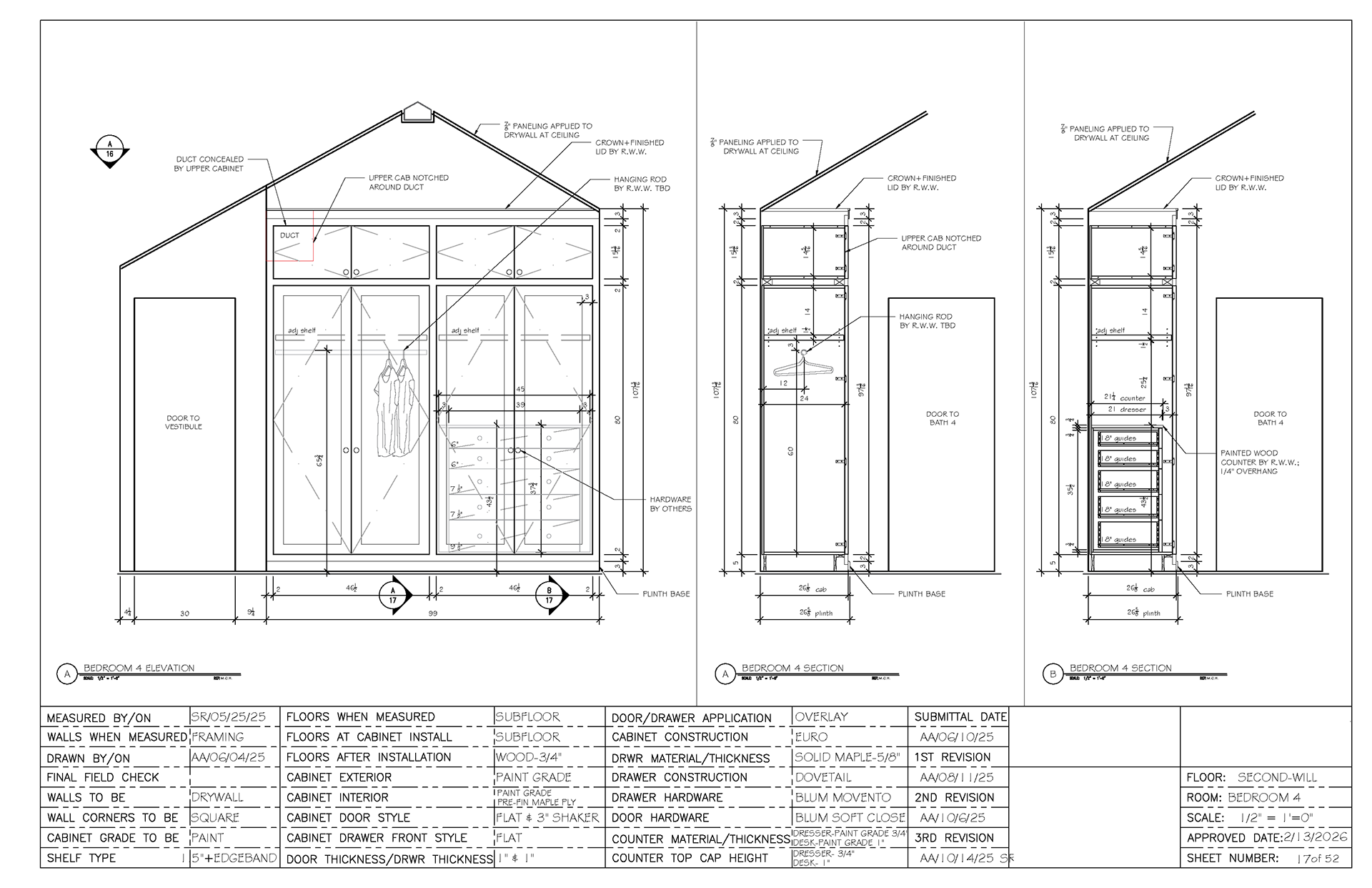 Elevation & Sections