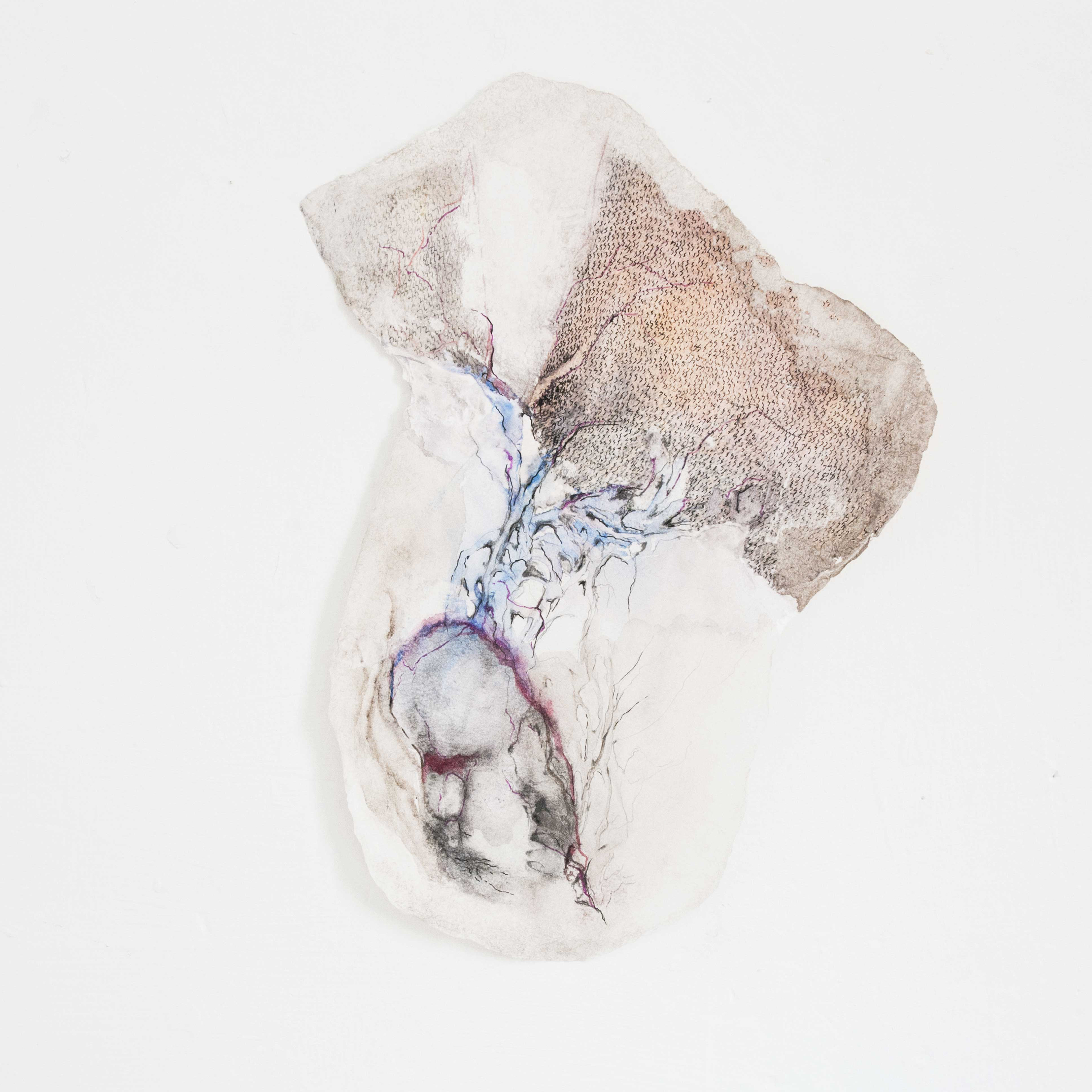 drawing/ shaped paper  2015 41x23cm paper/graphite/ ink 