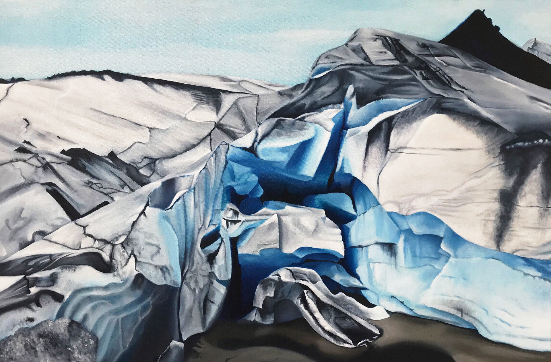 'Bergybits', Oil on canvas, 24" x 36"