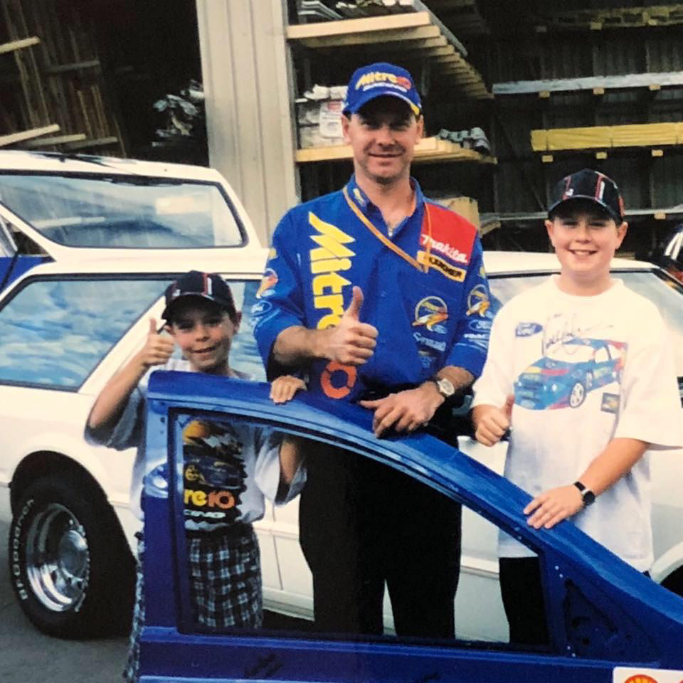 Me, Mark Larkham (V8 Supercars driver, and legend), Mike (my brother)