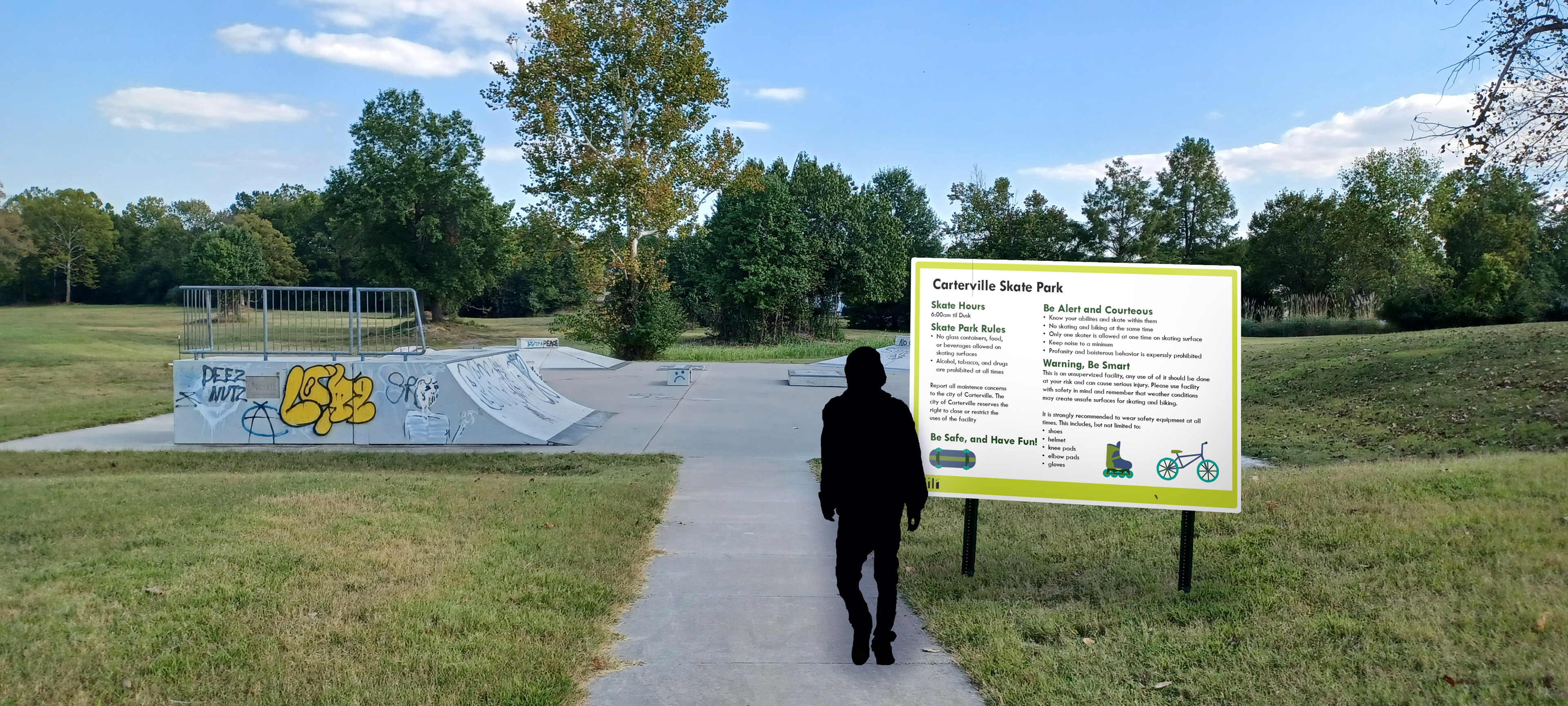 Carterville Skate Park Sign