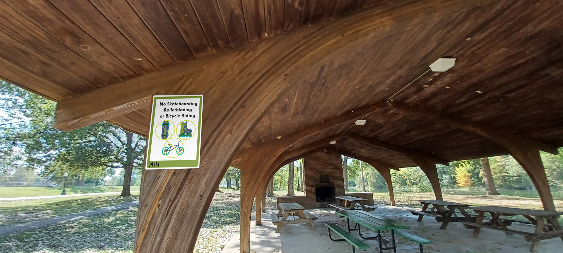 No Skateboarding, Rollerblading, or Bicycle Riding Sign