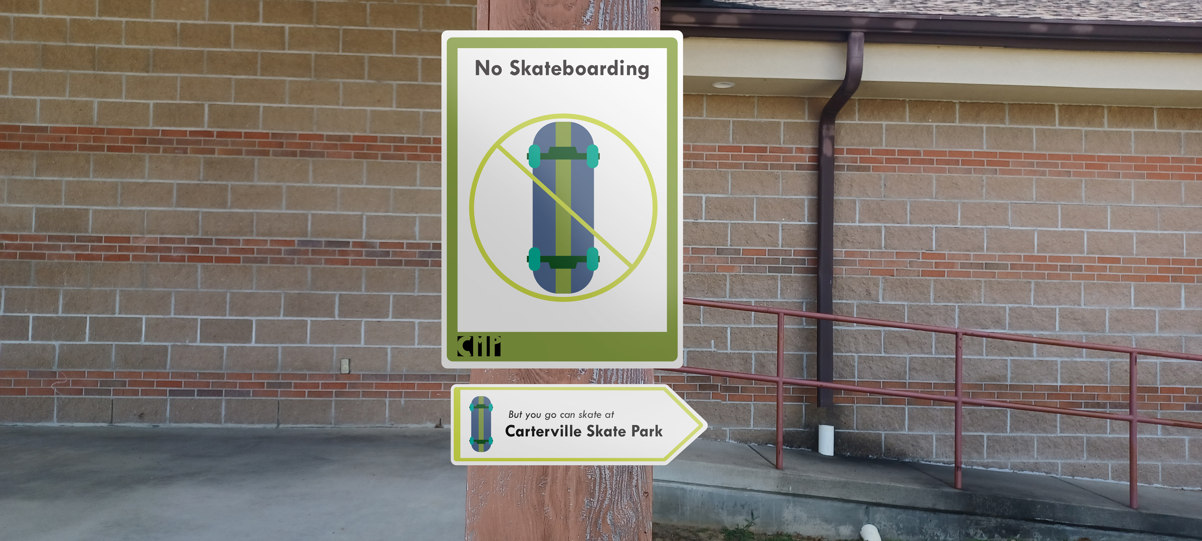 No Skateboarding Sign