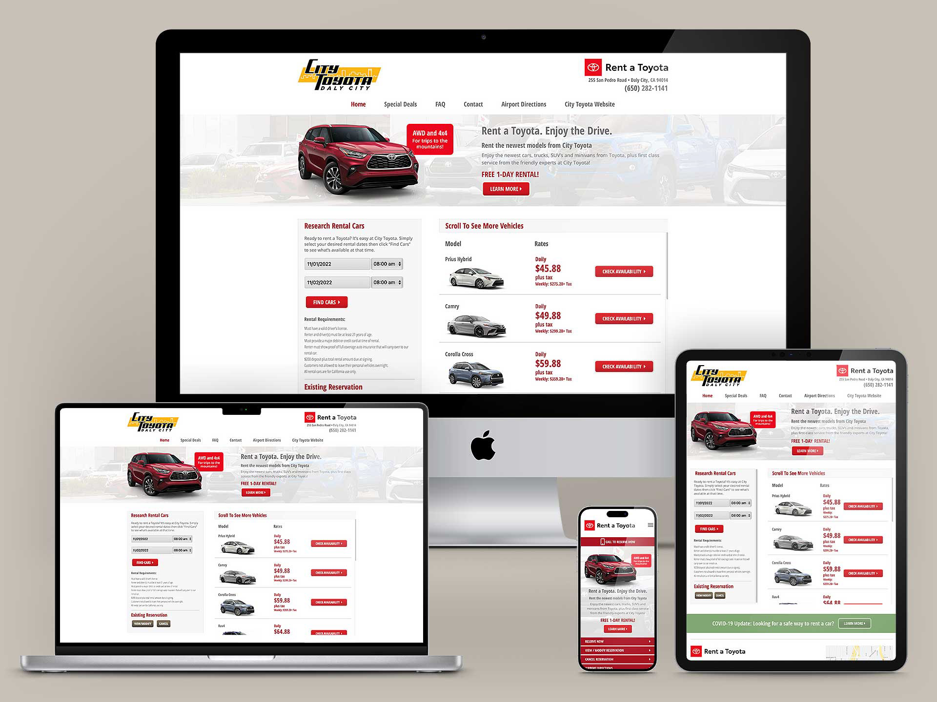 City Toyota Rents Website