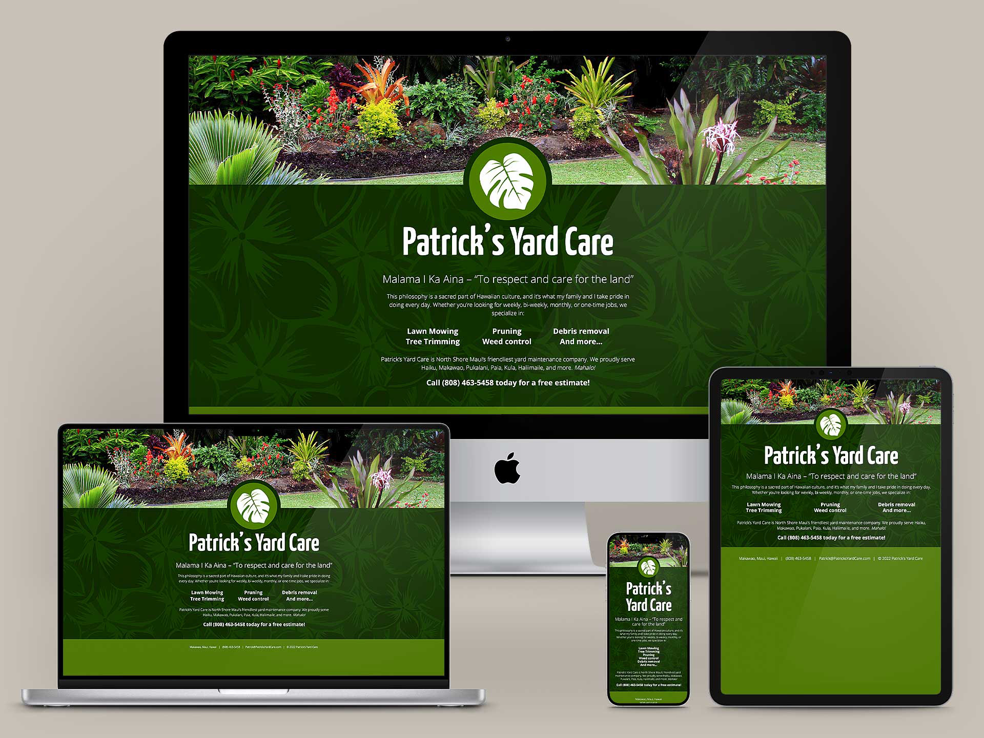 Patrick's Yard Care Website