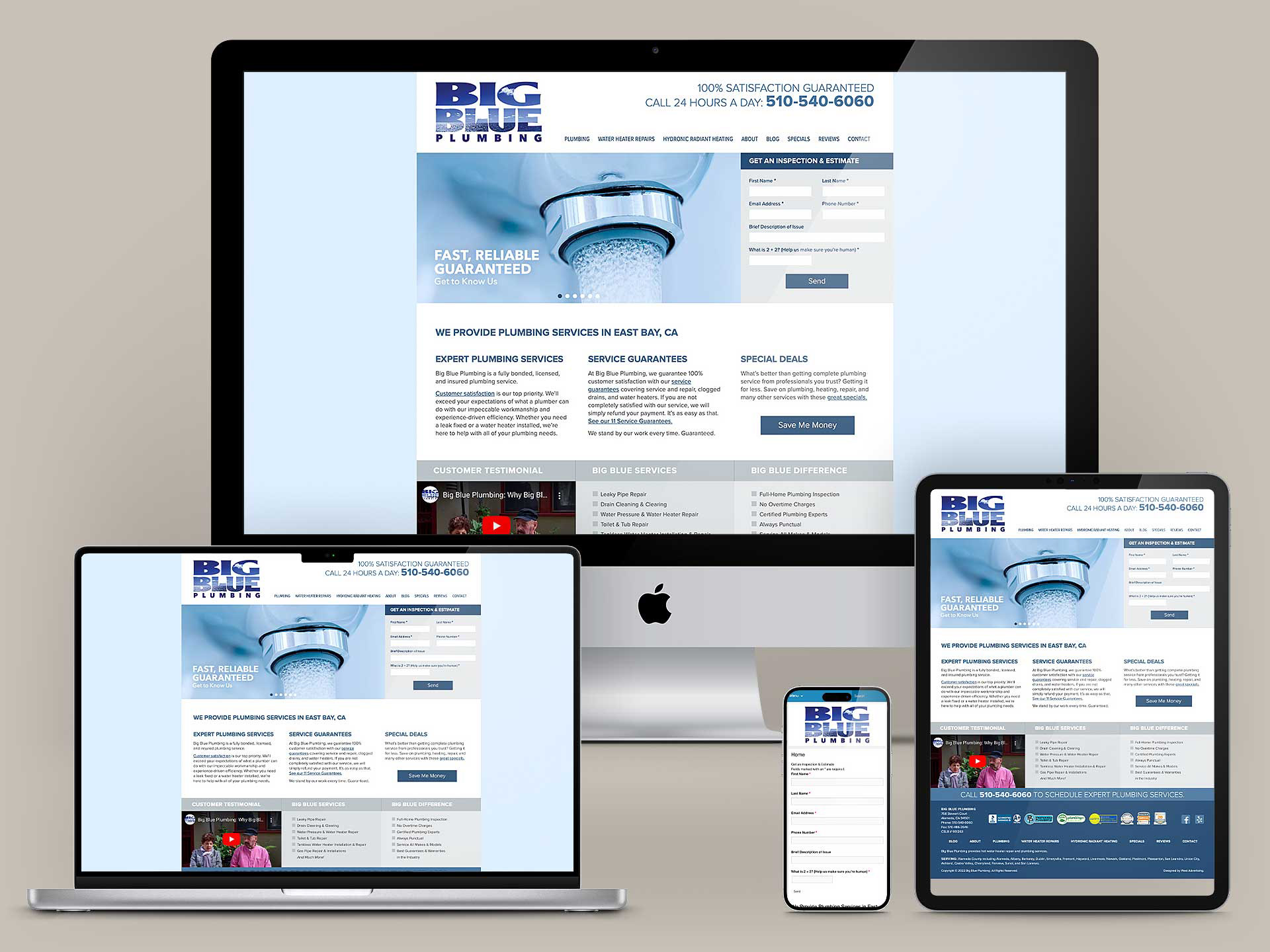 Big Blue Plumbing Website
