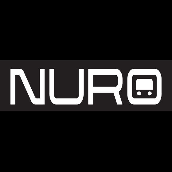 Primary logo for Nuro AI re-brand (see Nuro AI brand guide). Features shapes inside the "O" that resemble a Nuro AI vehicle.