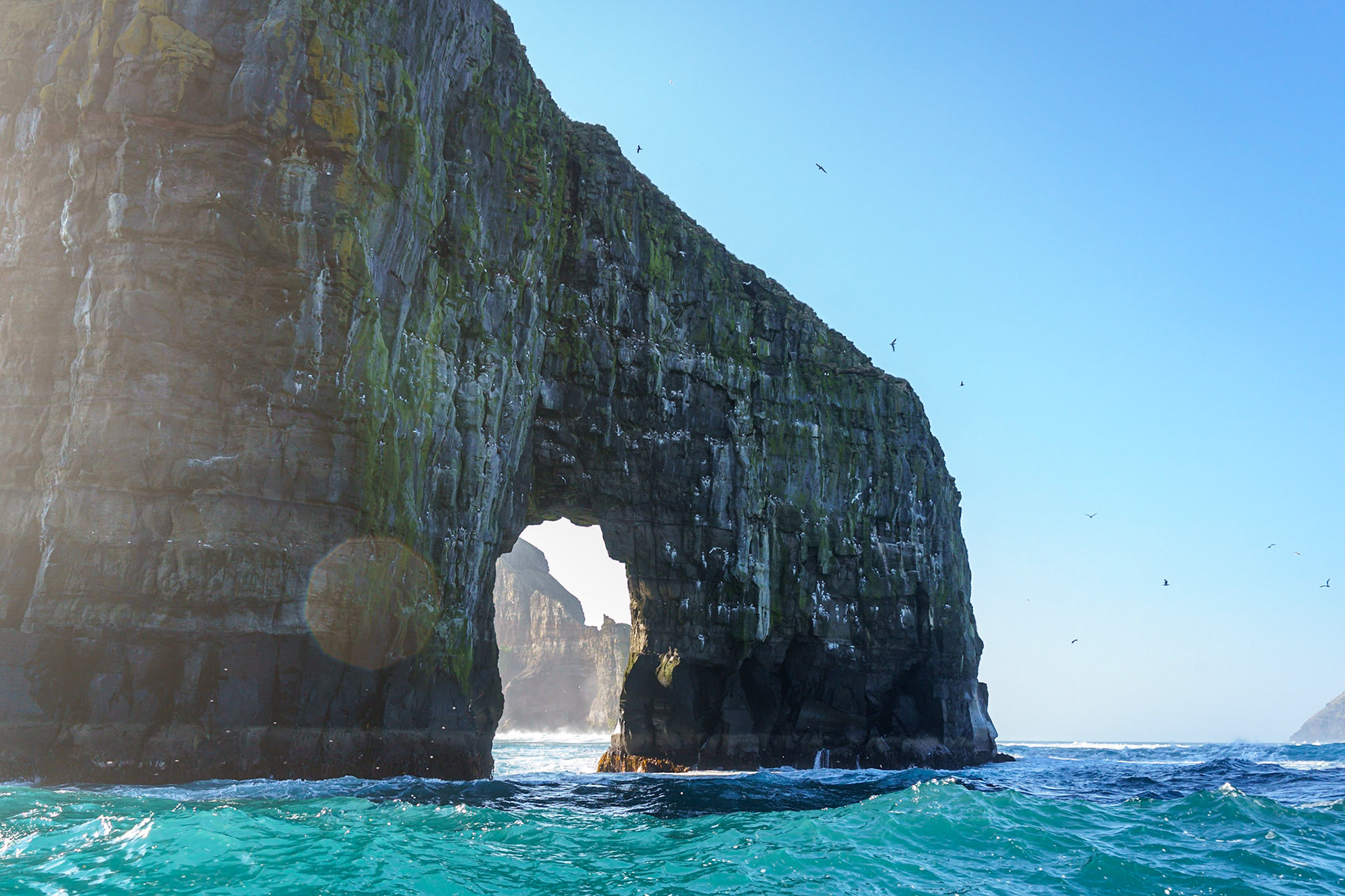 Tindholmur, through Drangarnir
