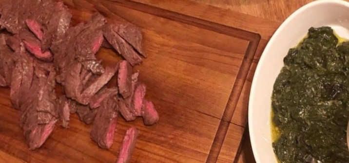 Maggie: Steak and Spinach