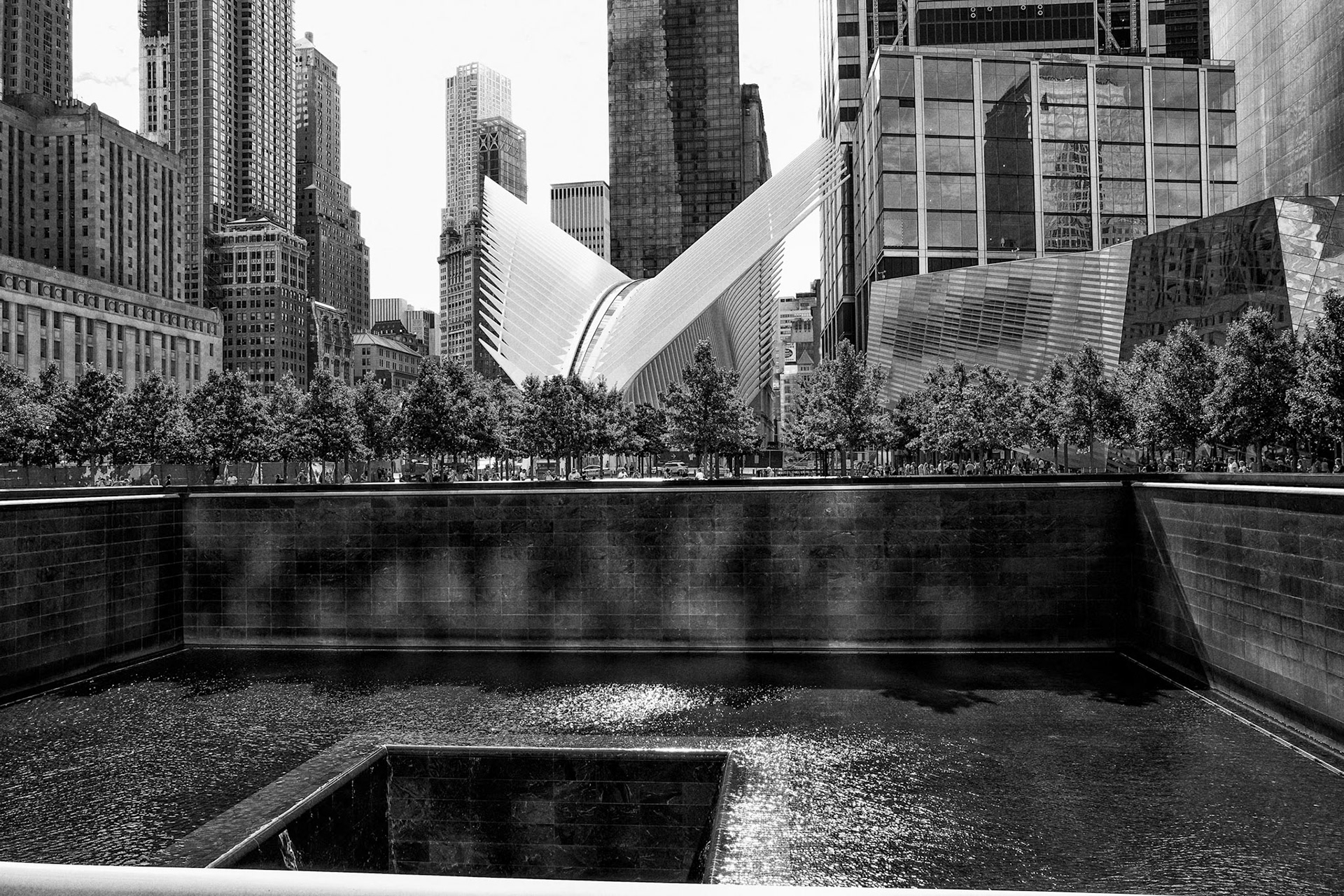 Visiting the 9/11 memorial has to be one of the most reflective moments in my life.  One of my favorite all time urban landscape pictures.