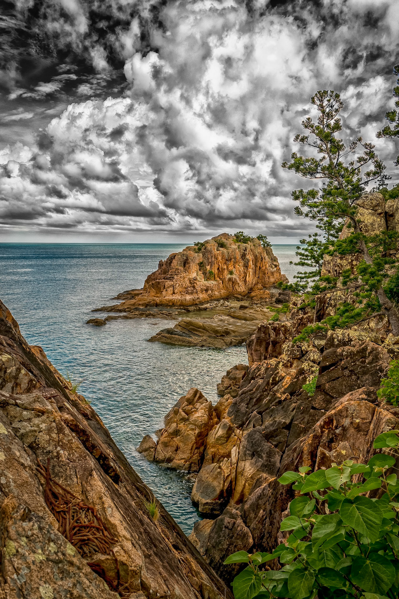 A day hike on Hayman Island, Australia provided this amazing view of the Coral Sea that leads to the Great Barrier Reef.  I love mixing black and white and color together in my landscapes.