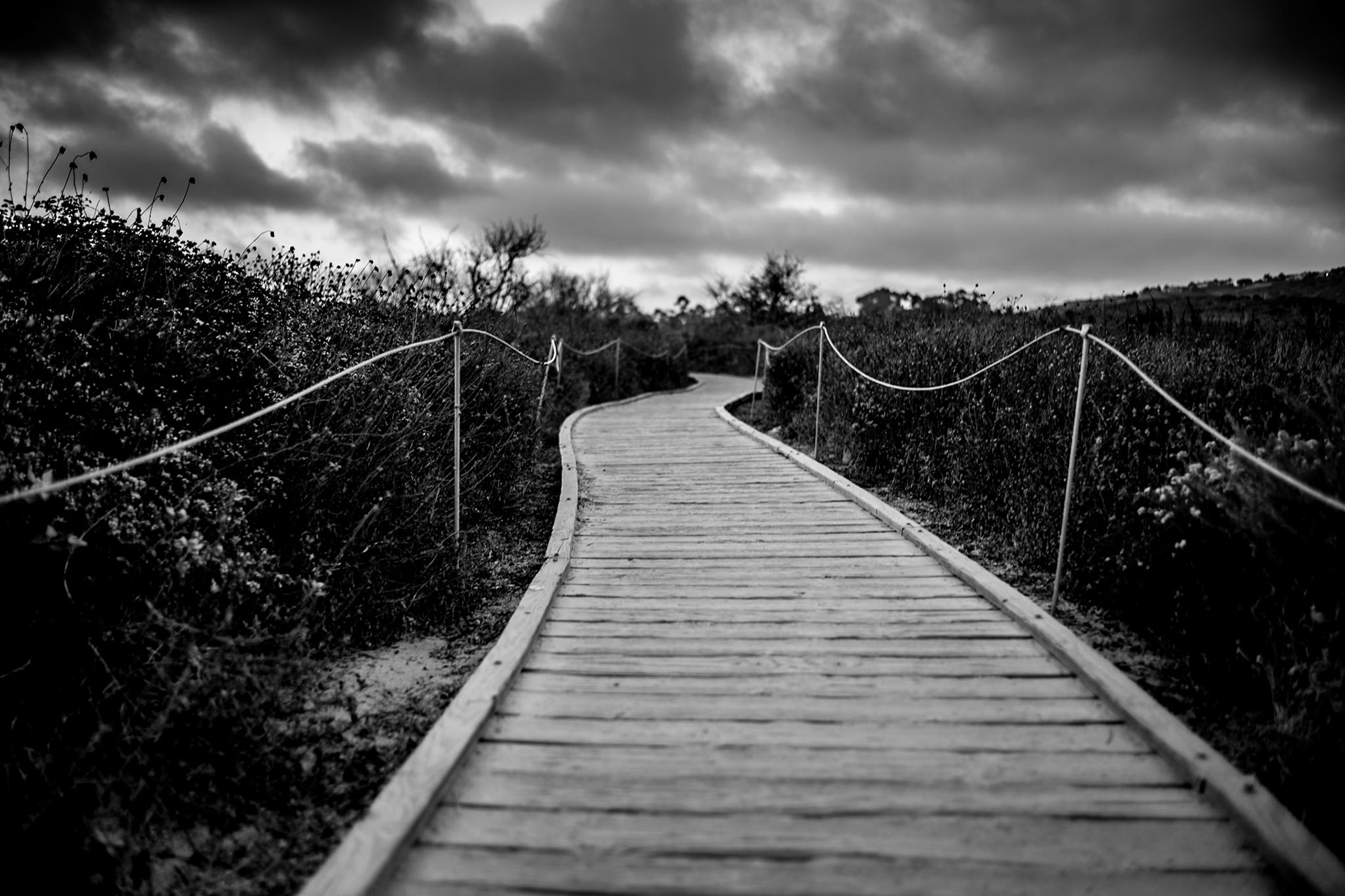 Day hike along Newport Coast in Southern California.  I wasn't really bored, but it is a board walk.