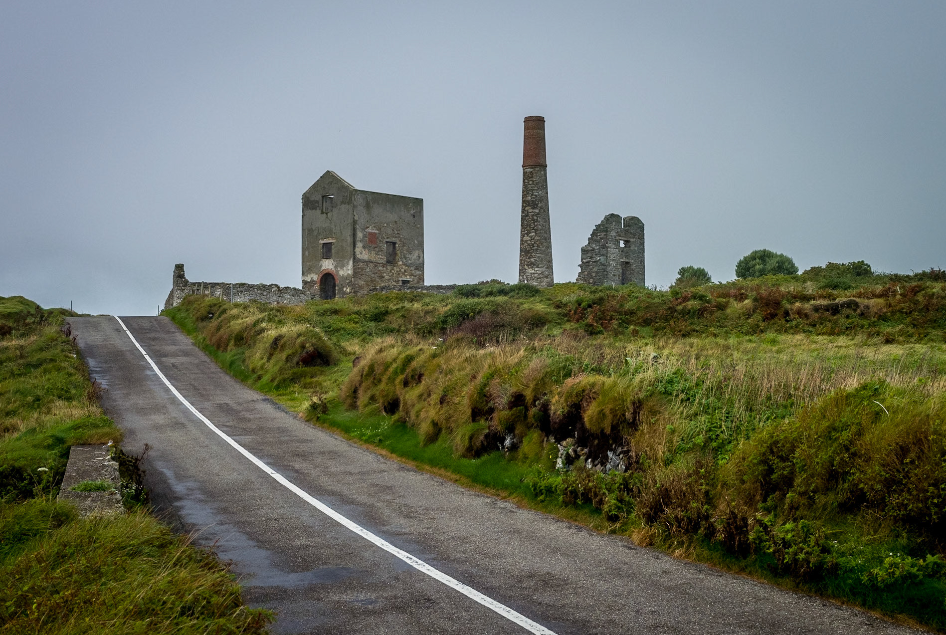 Driving around Ireland never fails in finding beautiful historic ruins that call to imagination the industries from the late 1800's.  In this case an old cooper mine complex established in 1824 and decommissioned in 1877.