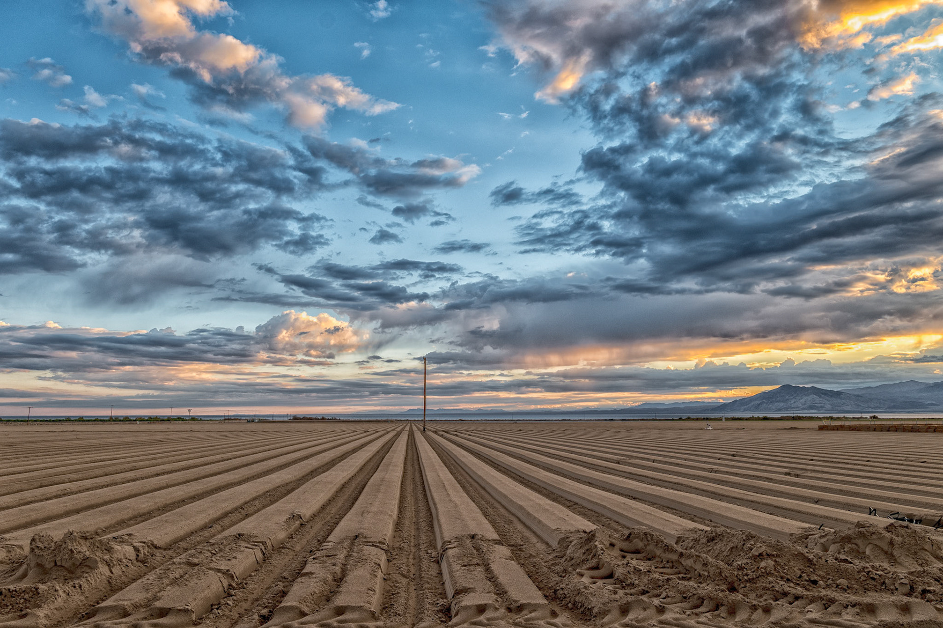 Symmetry is all around us and this photograph taken at the Salton Sea in California is a great example.  Over millions of years, the Colorado River has flowed into the Imperial Valley and deposited soil (creating fertile farmland), building up the terrain and constantly changing the course of the river.