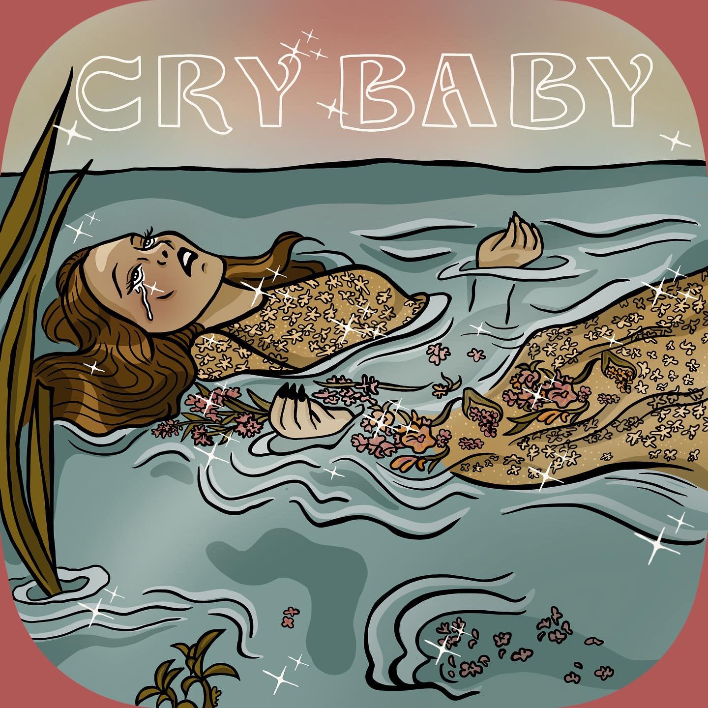 Redraw of Ophelia by Rosetti