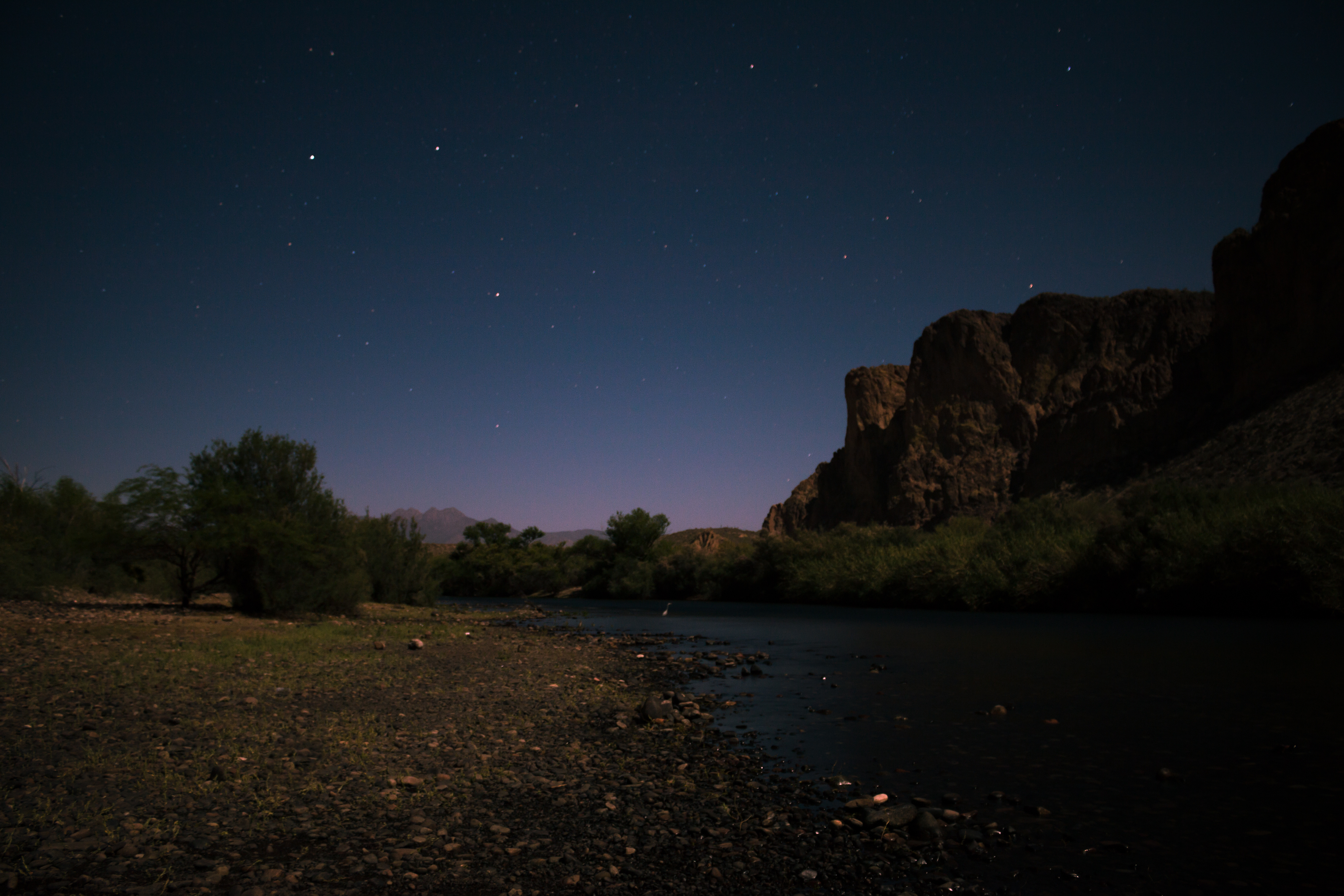 A starry night at Salt River in Arizona (2018).