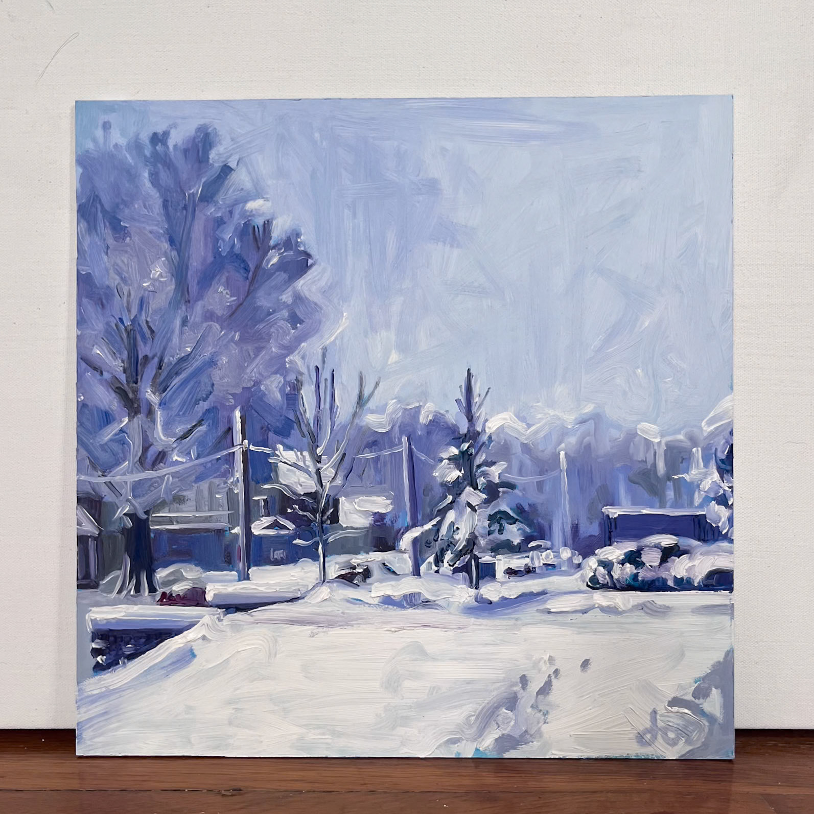 "Untitled Winter", Oil on panel, 12 x 12 inches, January 2024